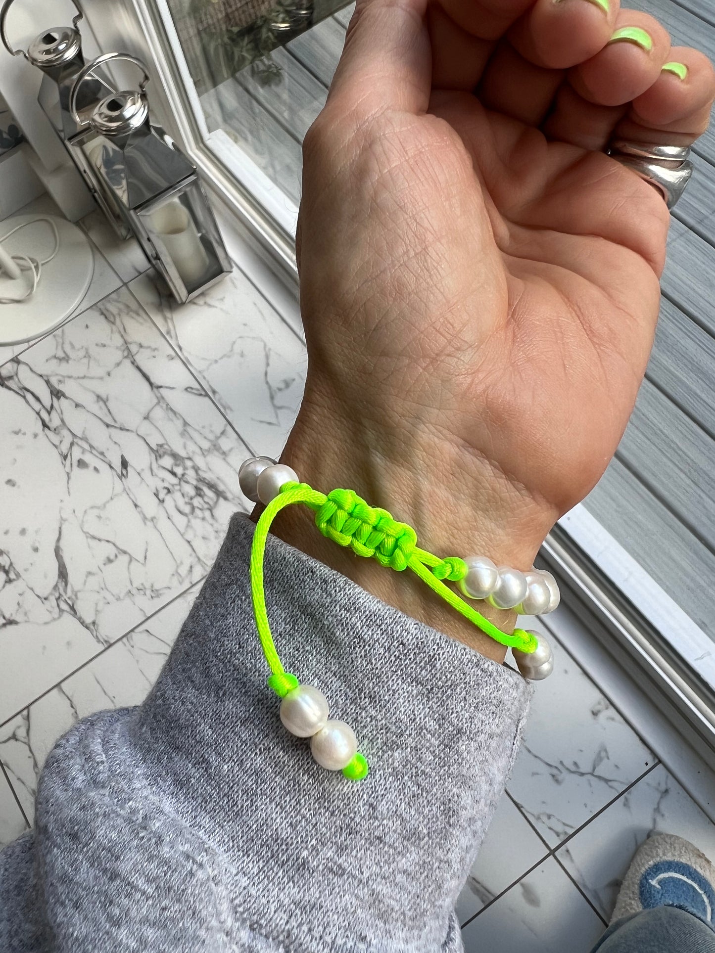 Neon Freshwater Pearl Bracelet