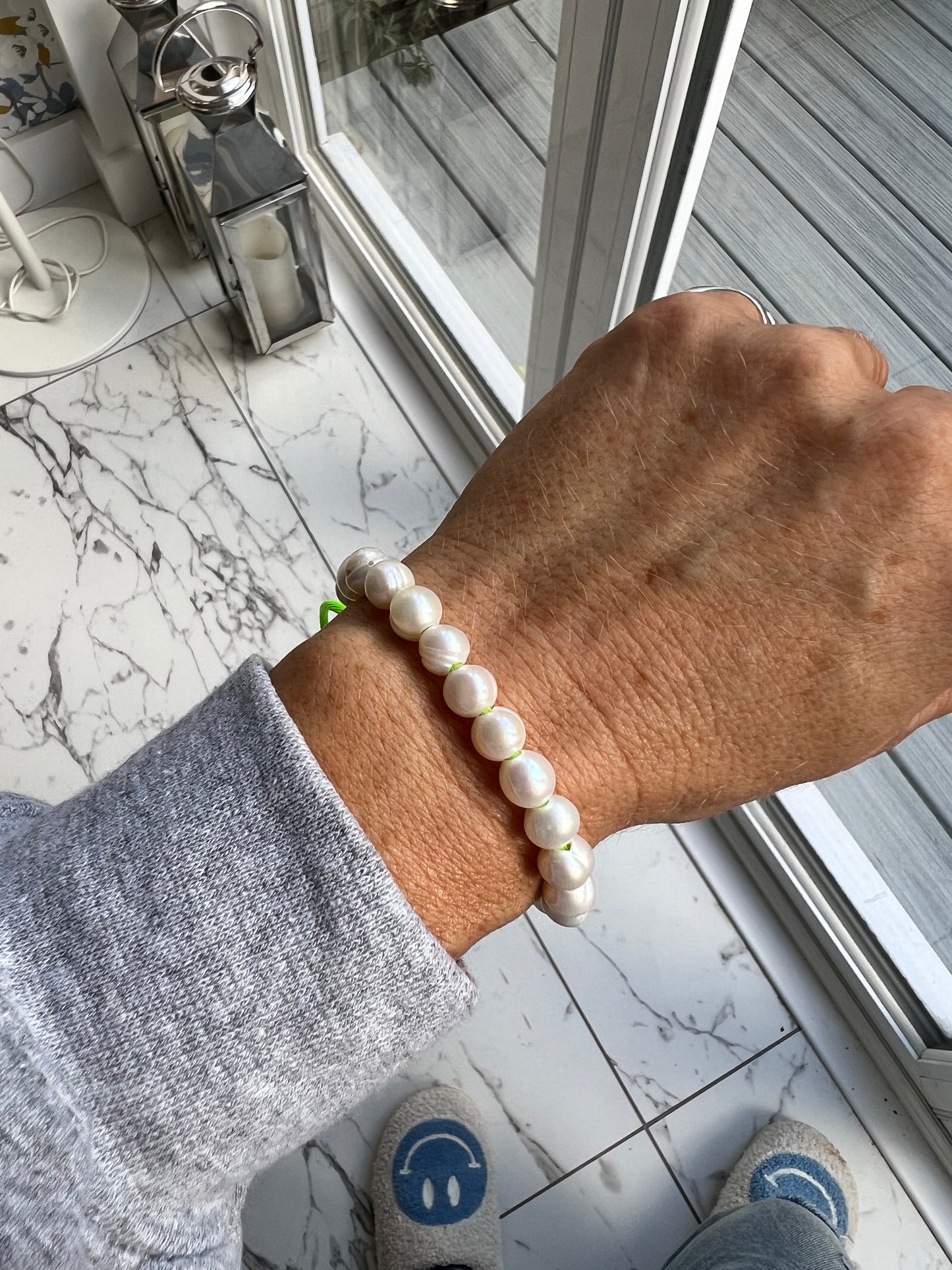 Neon Freshwater Pearl Bracelet