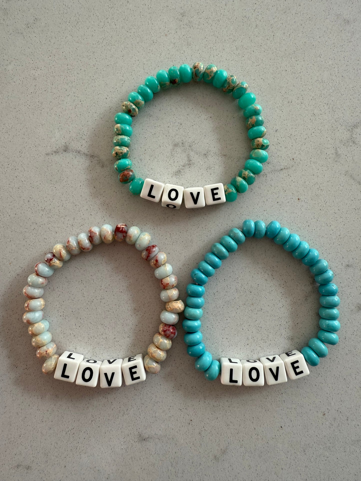 Gemstone LOVE Bracelets