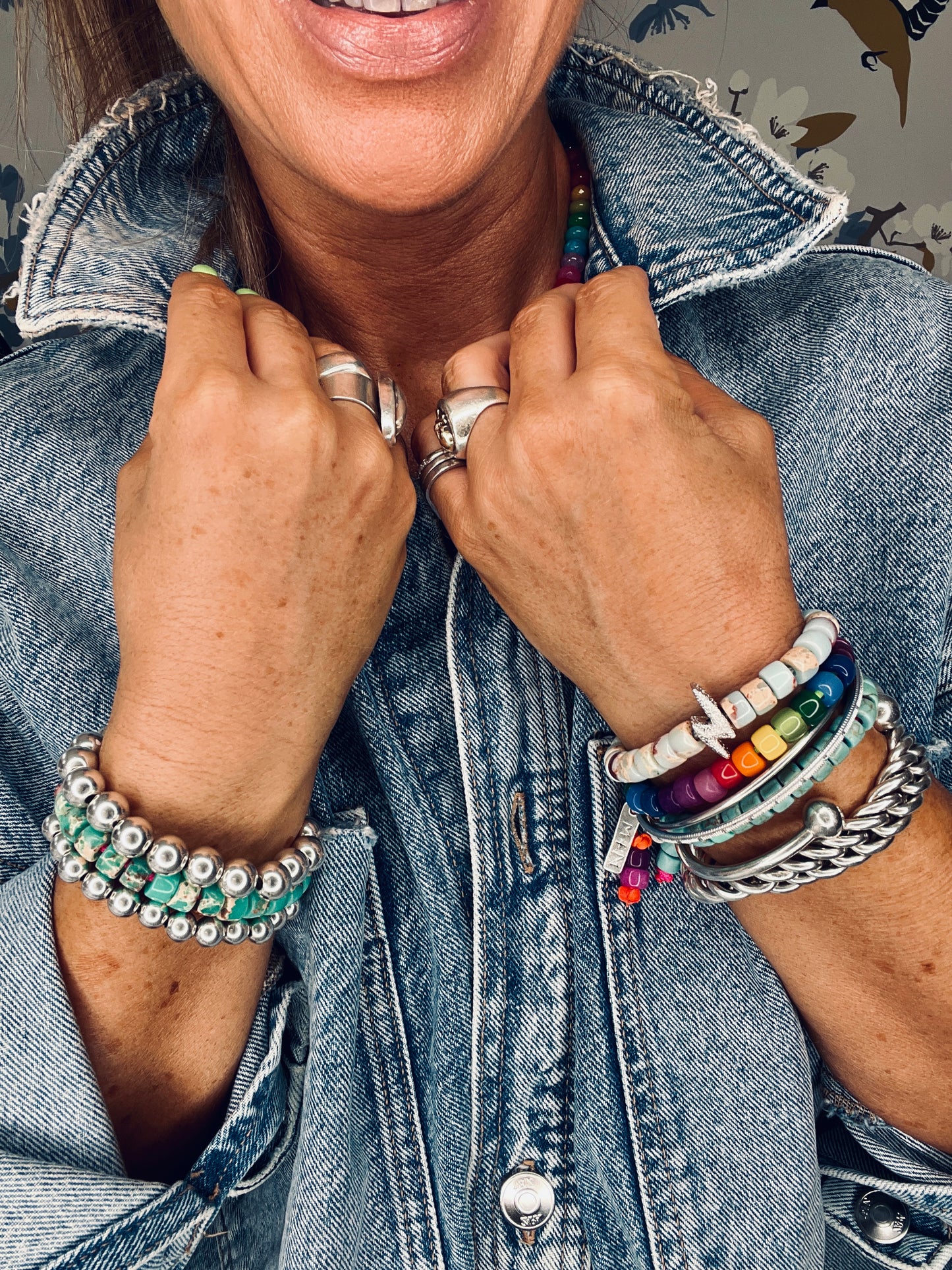 Teal Jasper Gemstone Bracelet