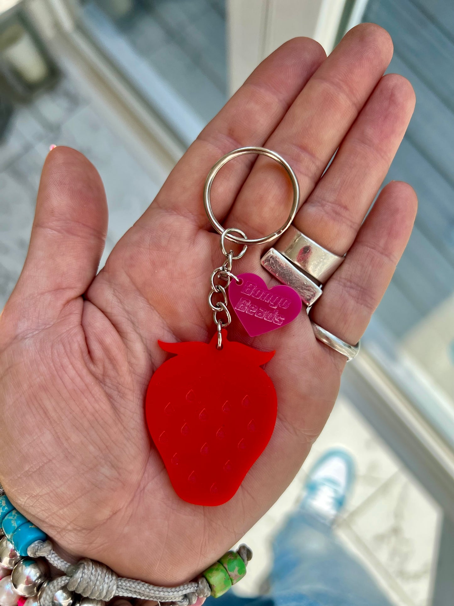 Strawberry Key Ring