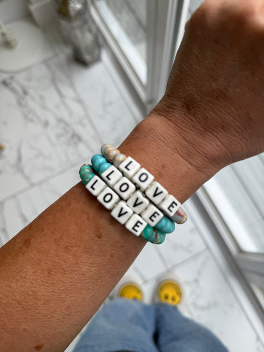 Gemstone LOVE Bracelets