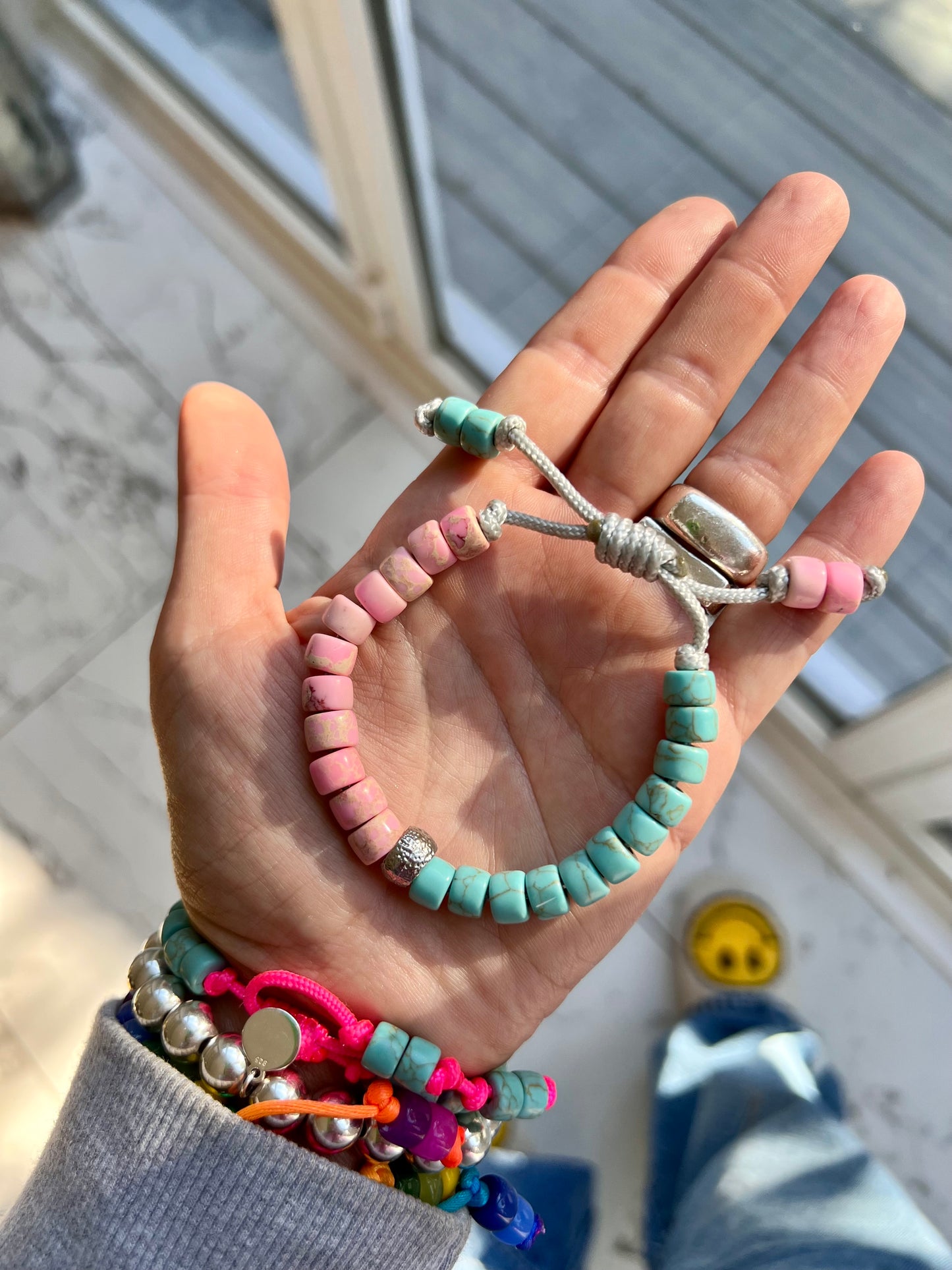 Half and Half Gemstone Bracelet