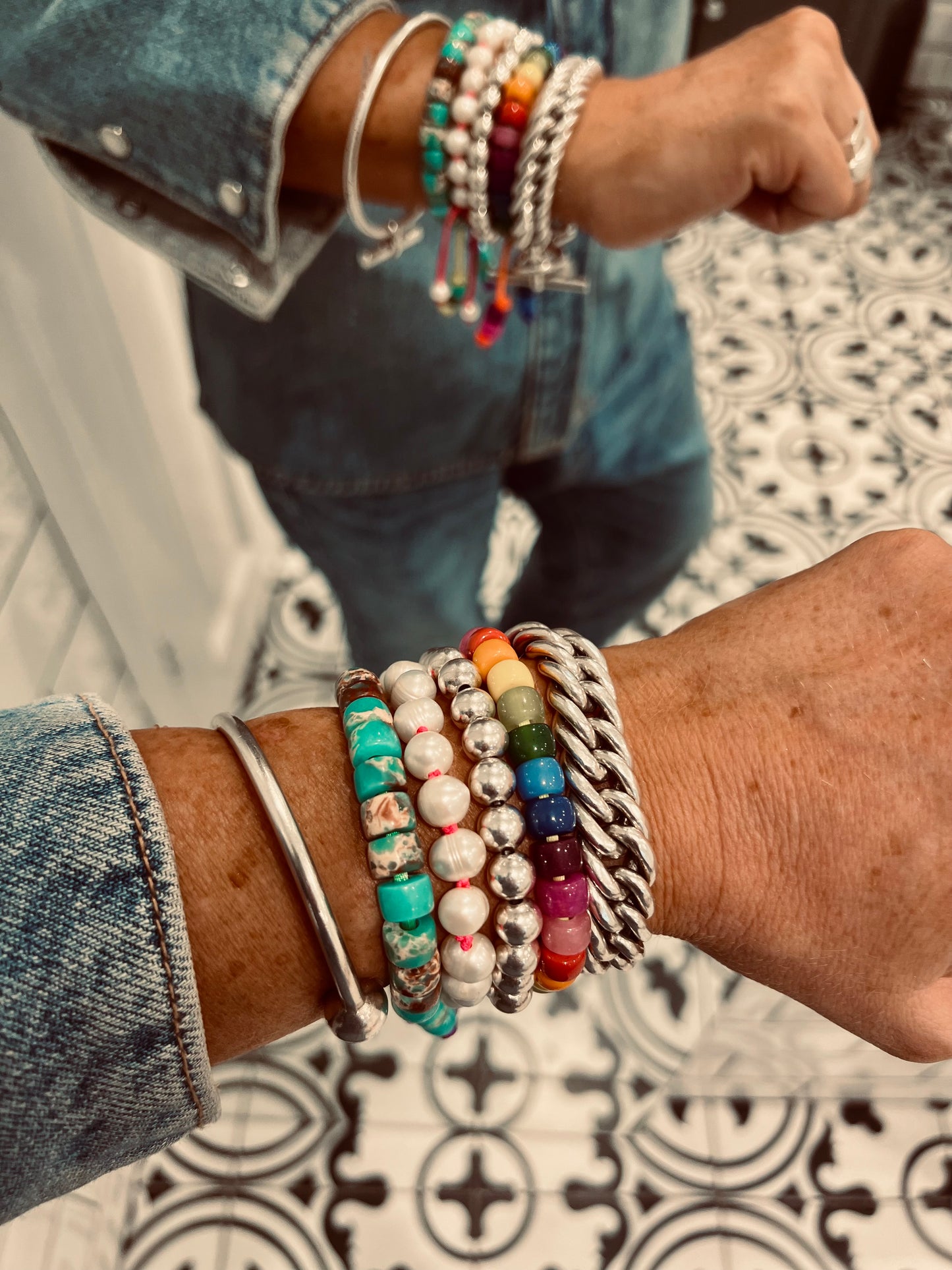 Teal Jasper Gemstone Bracelet