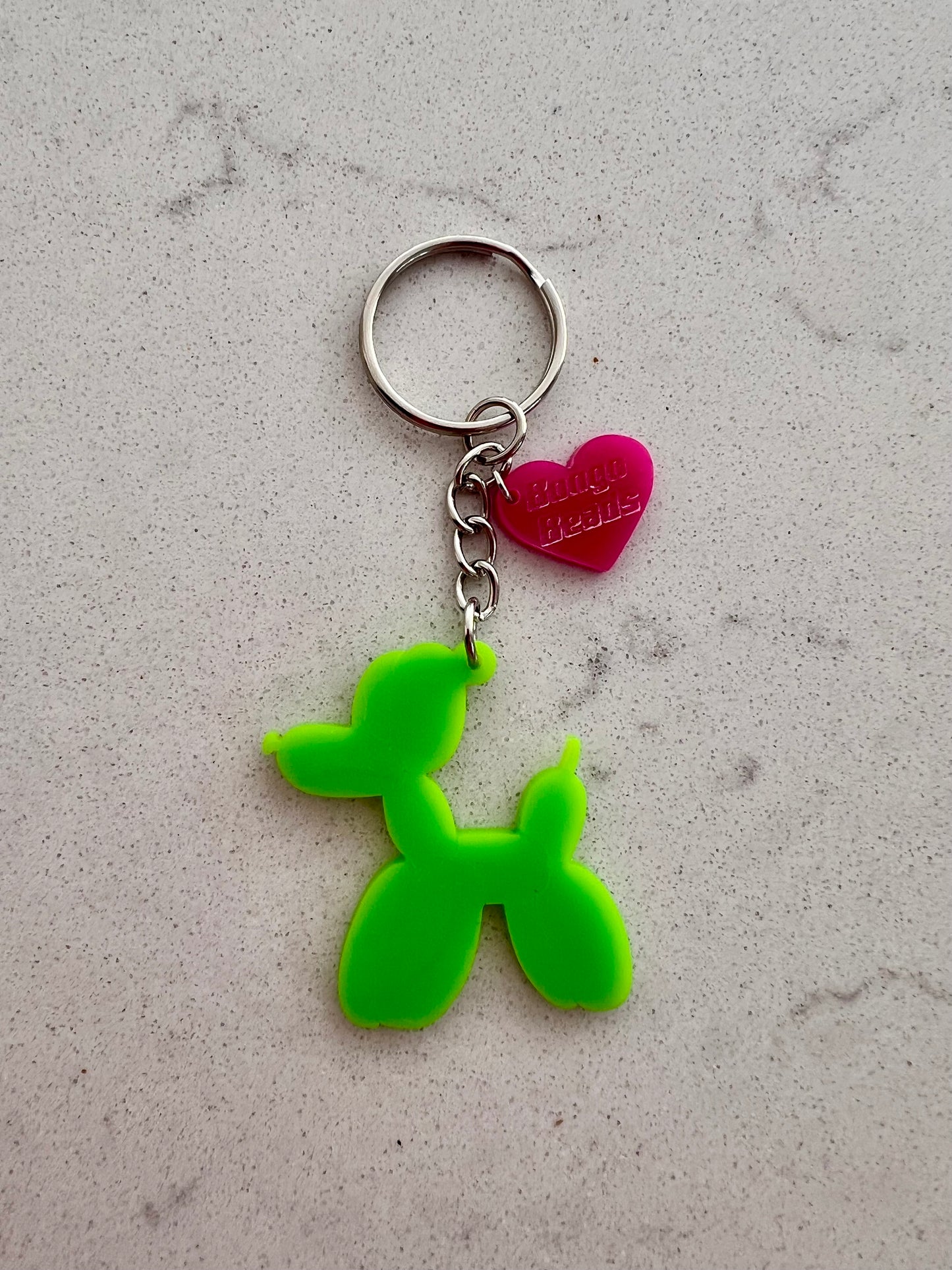 Balloon Dog Key Ring (Green)
