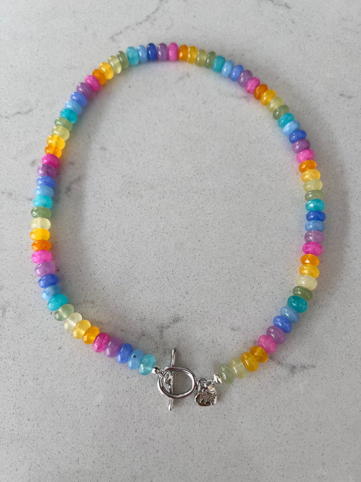 Pastel Gemstone Beaded Necklace 🍬