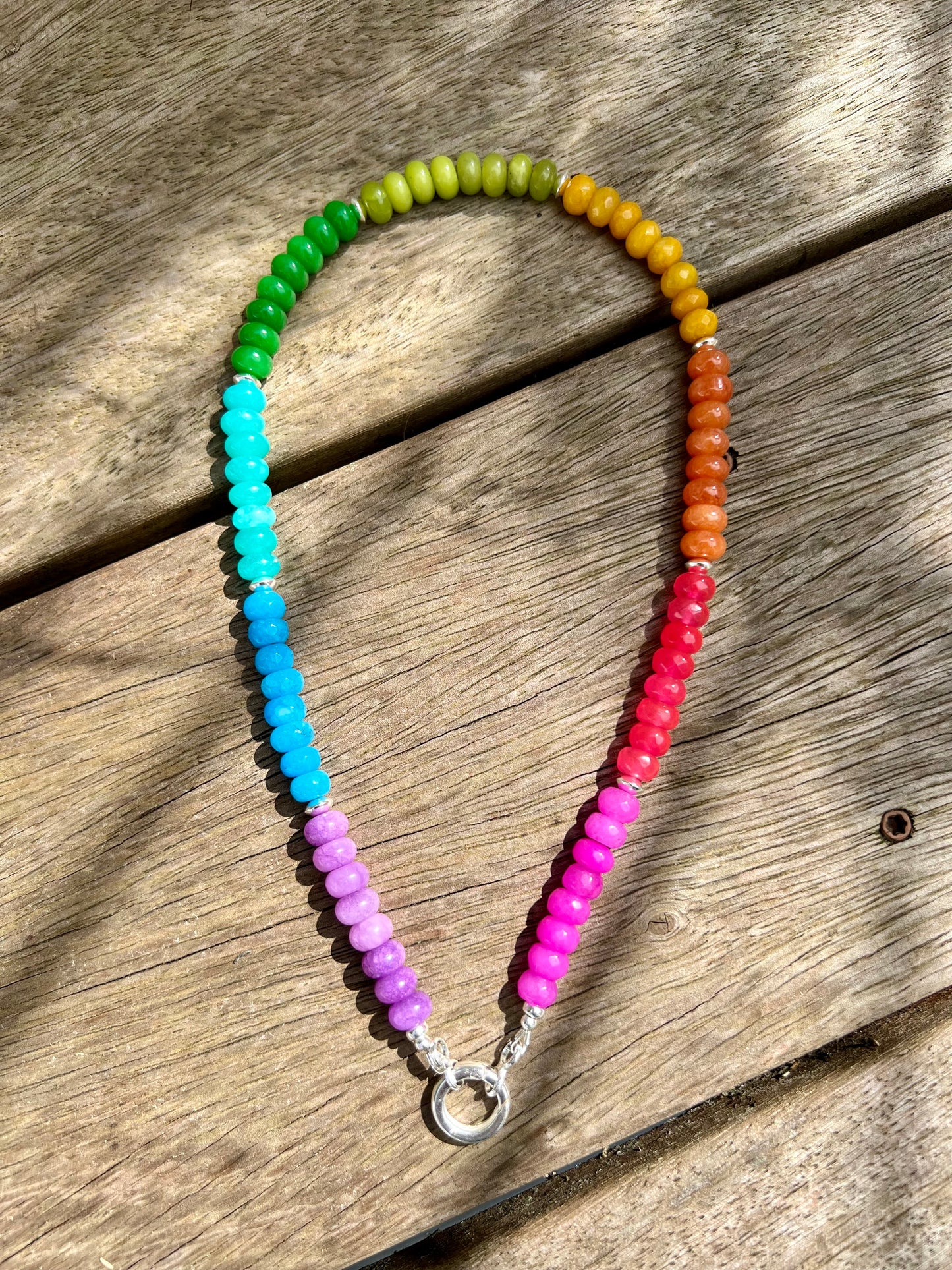 Rainbow Gemstone Necklace 🌈