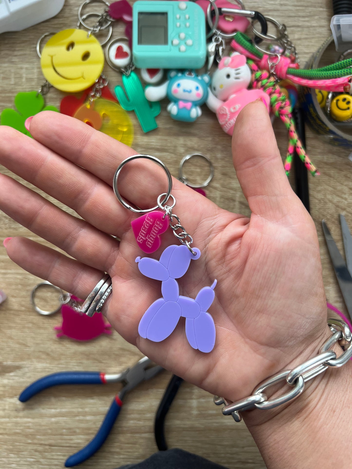 Balloon Dog Key Ring (Lilac)