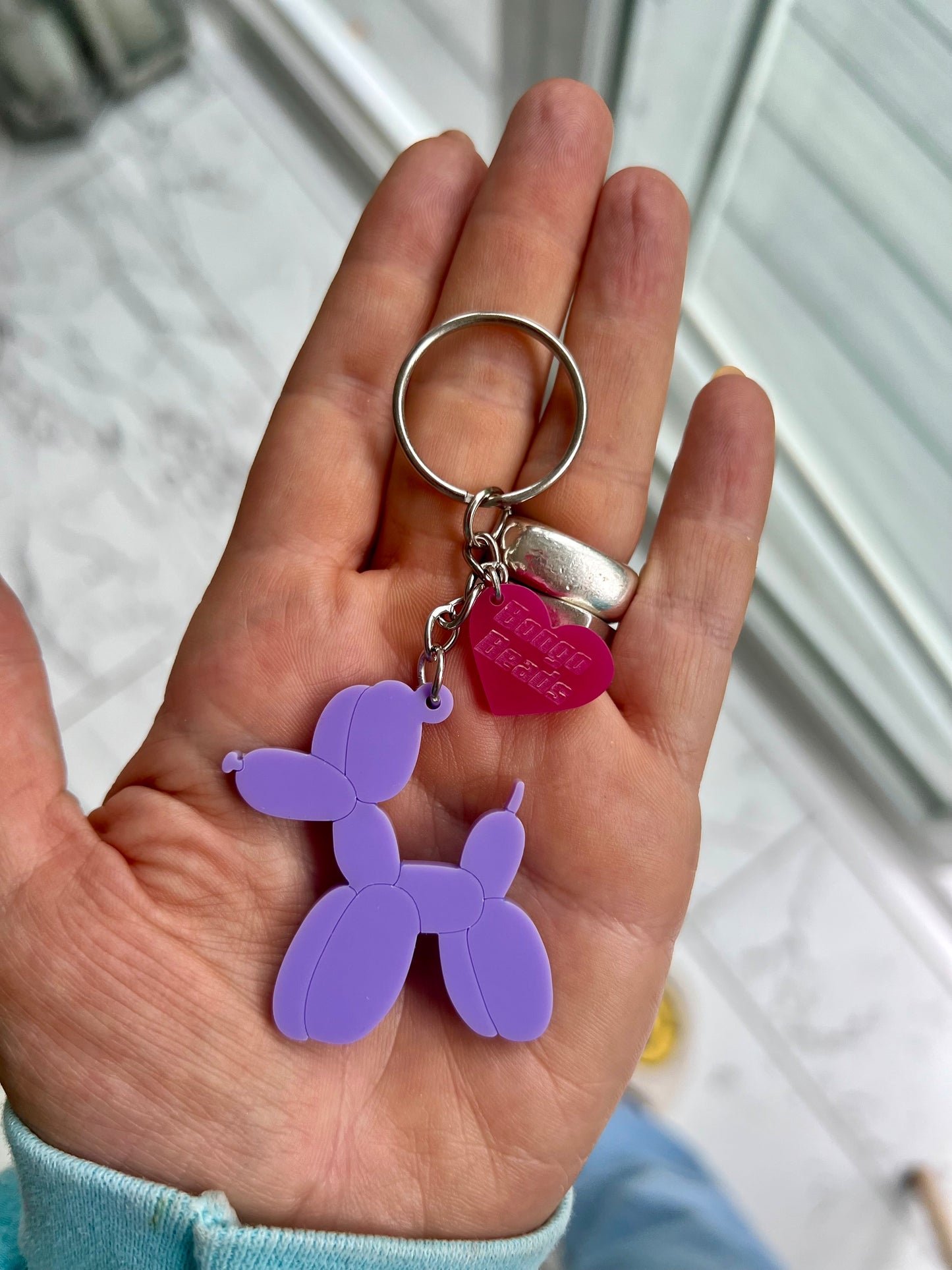 Balloon Dog Key Ring (Lilac)