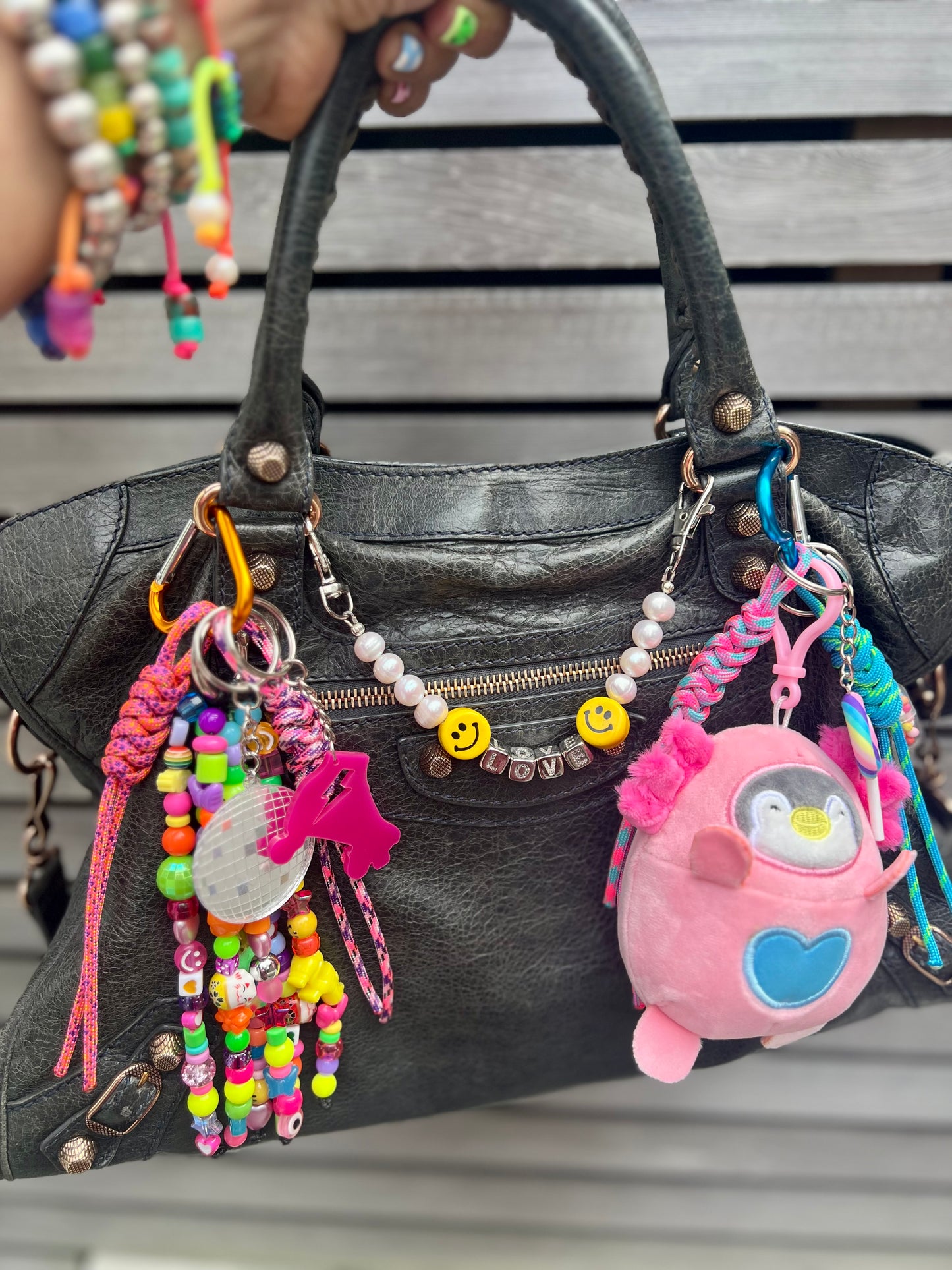 Fur Baby Bag Charm (Blue Heart)
