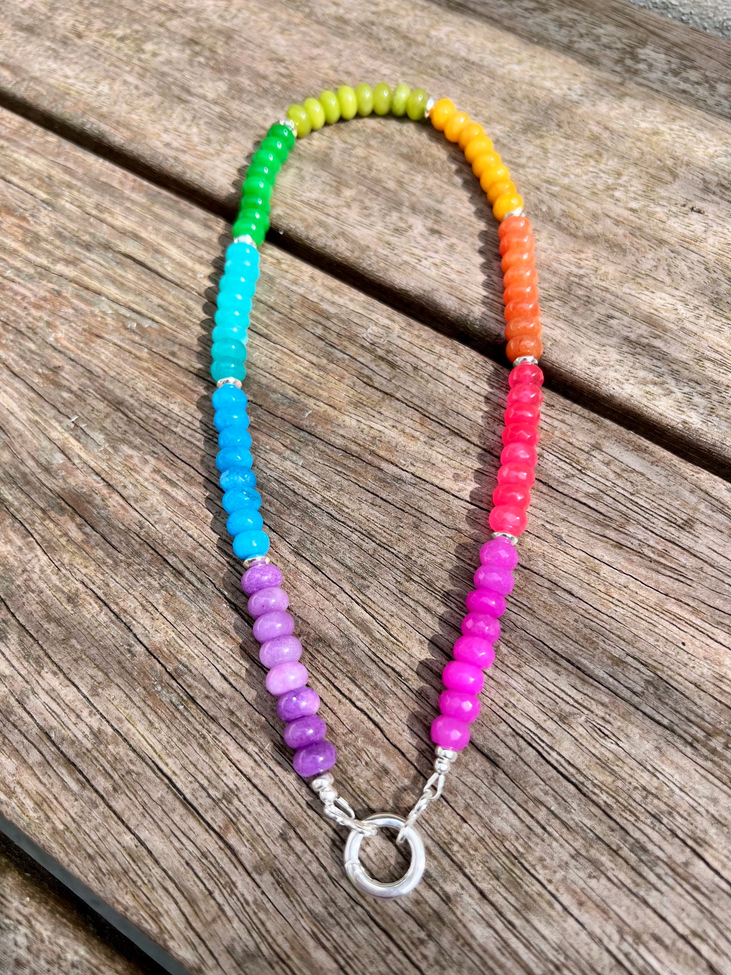 Rainbow Gemstone Necklace 🌈