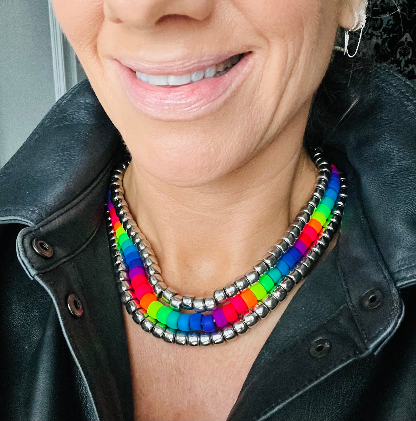 Silver Beaded Necklace