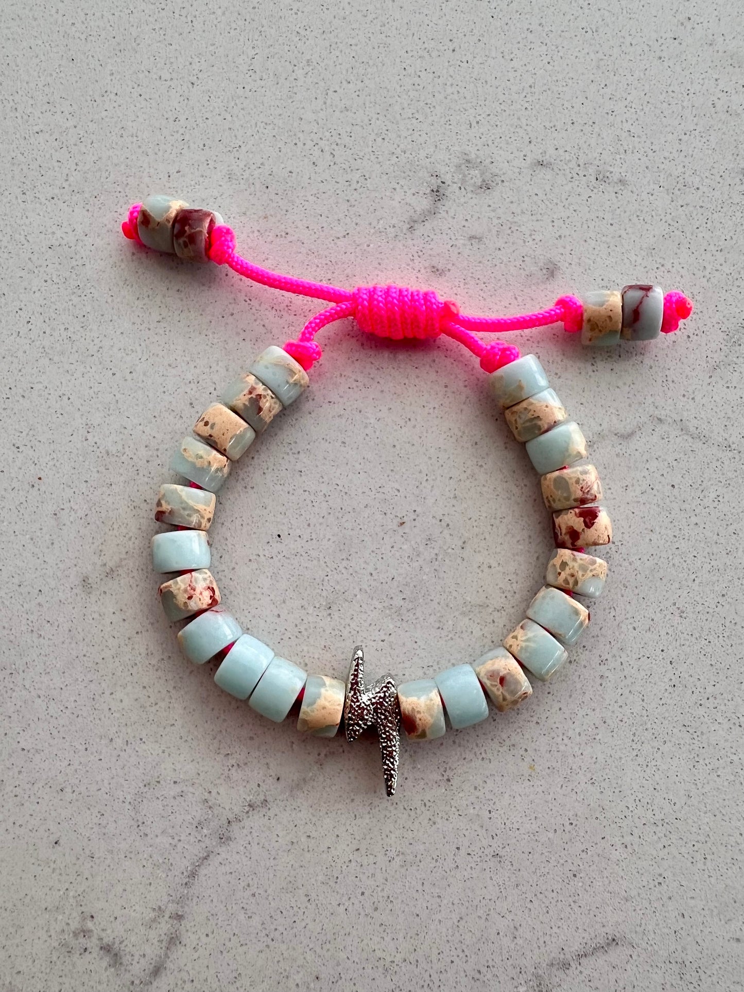 Marble Bolt Gemstone Bracelet