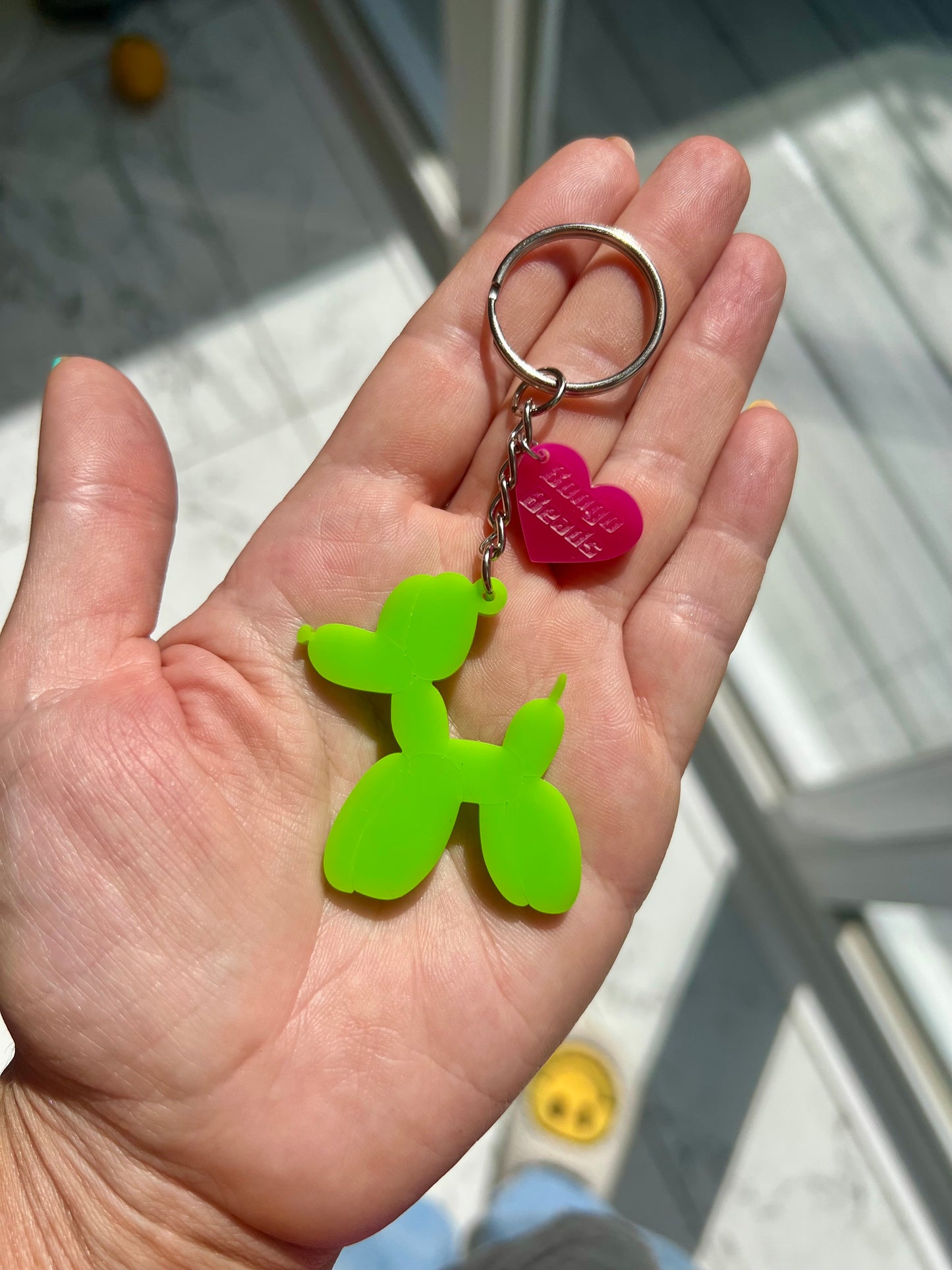 Balloon Dog Key Ring (Green)