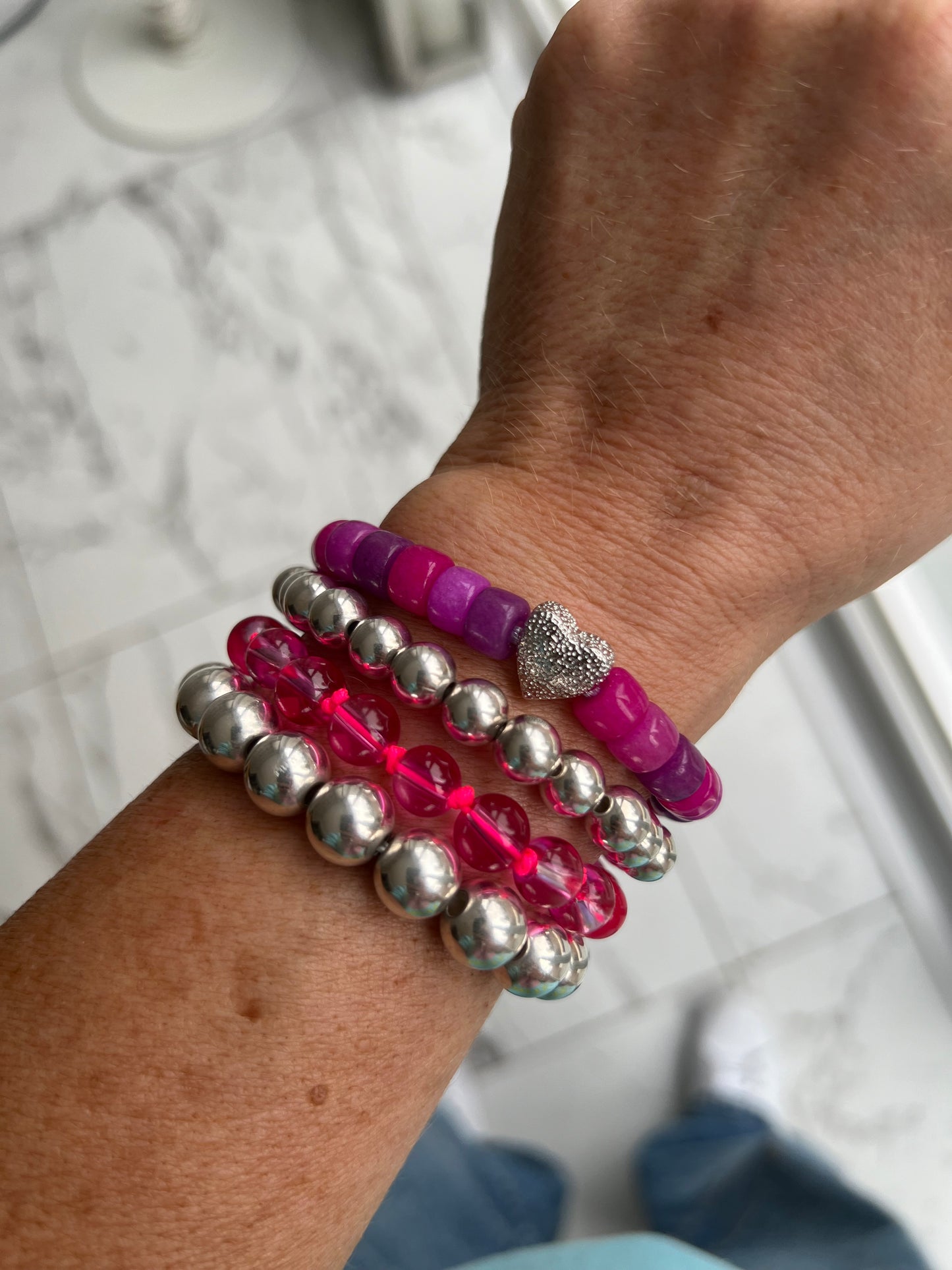Pink Forte Gemstone Bracelet π