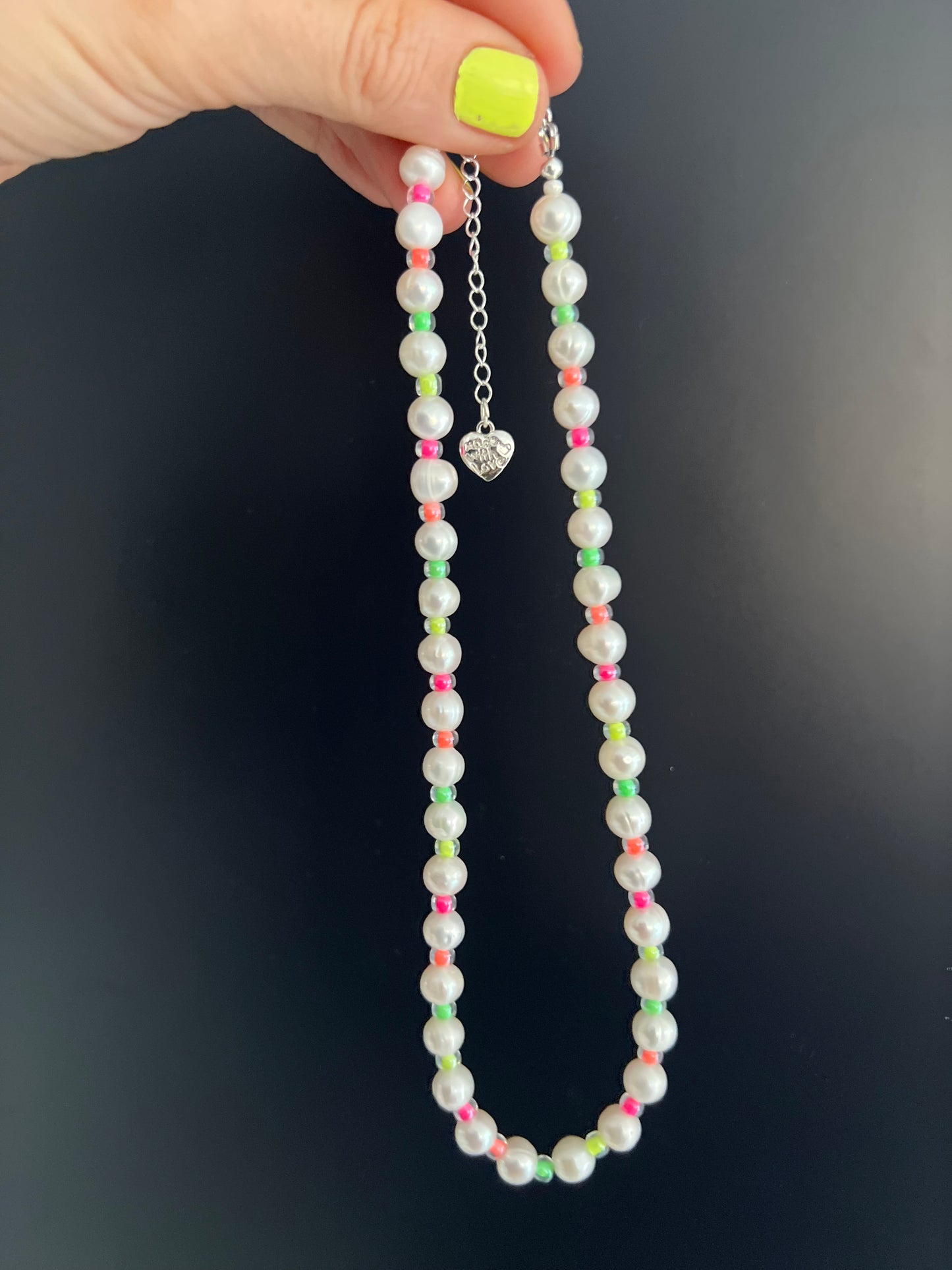 Neon Freshwater Pearl Necklace π