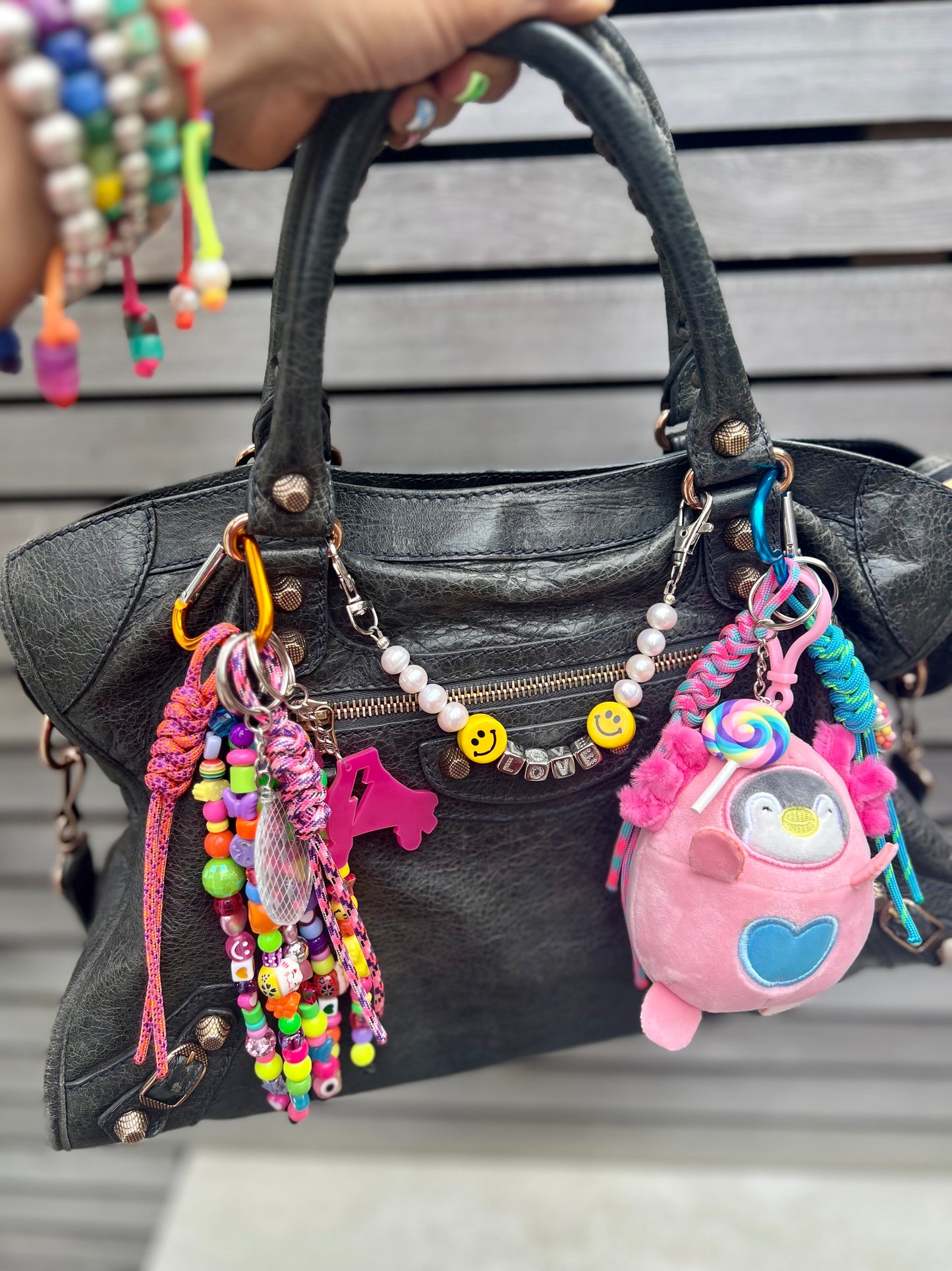 Fur Baby Bag Charm (Blue Heart)