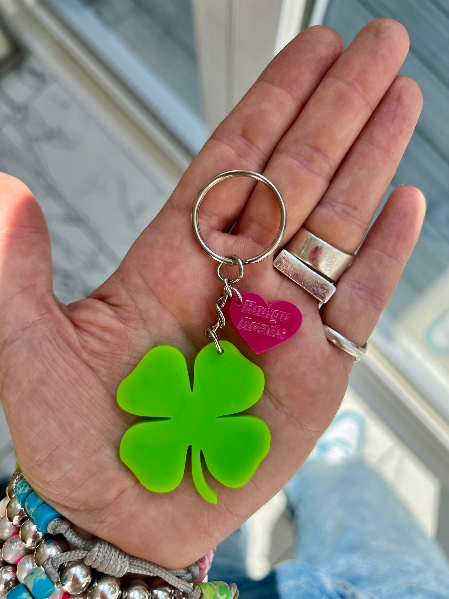 Four Leaf Clover Key Ring