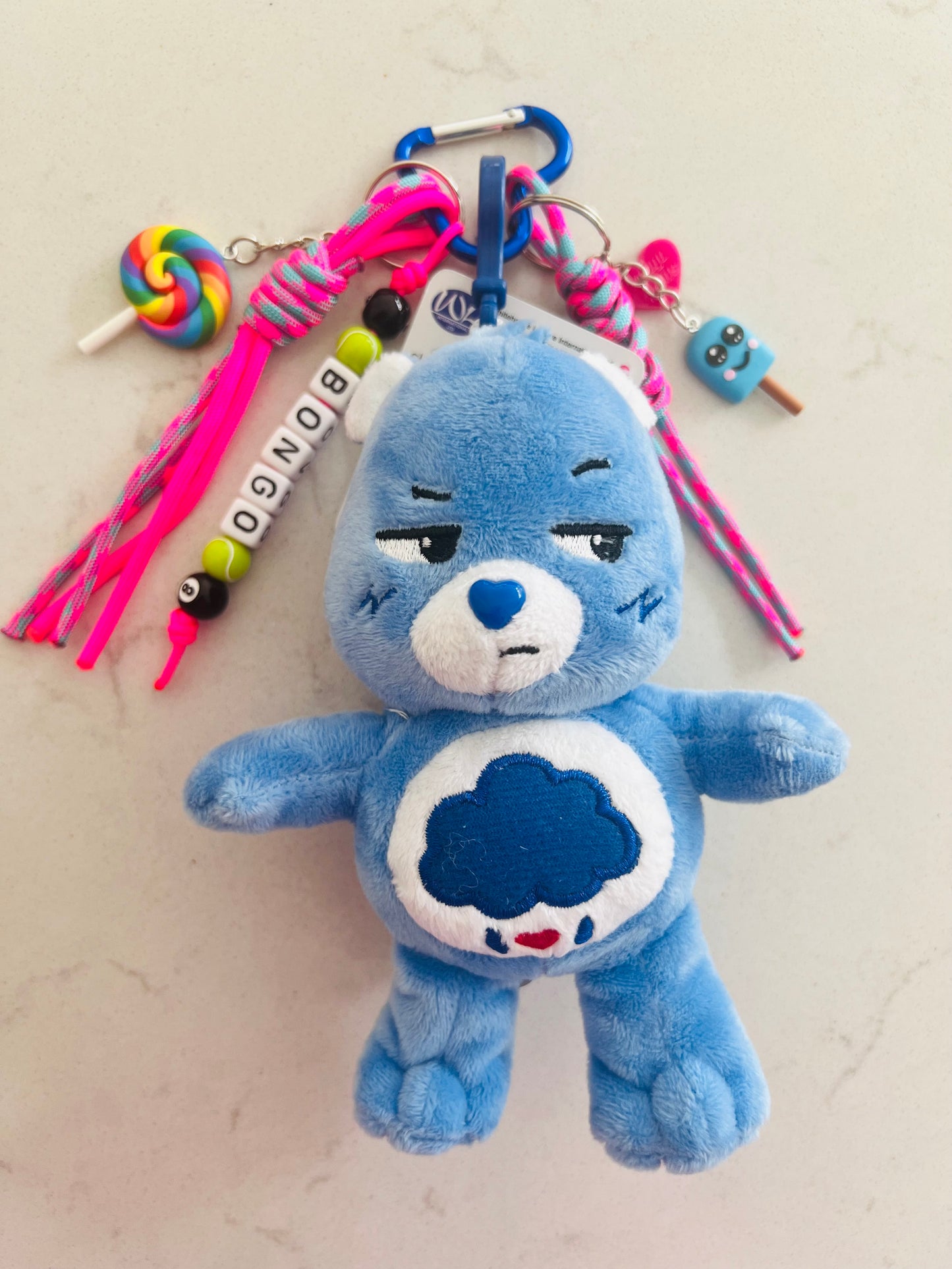 Blue Care Bear Bag Charm