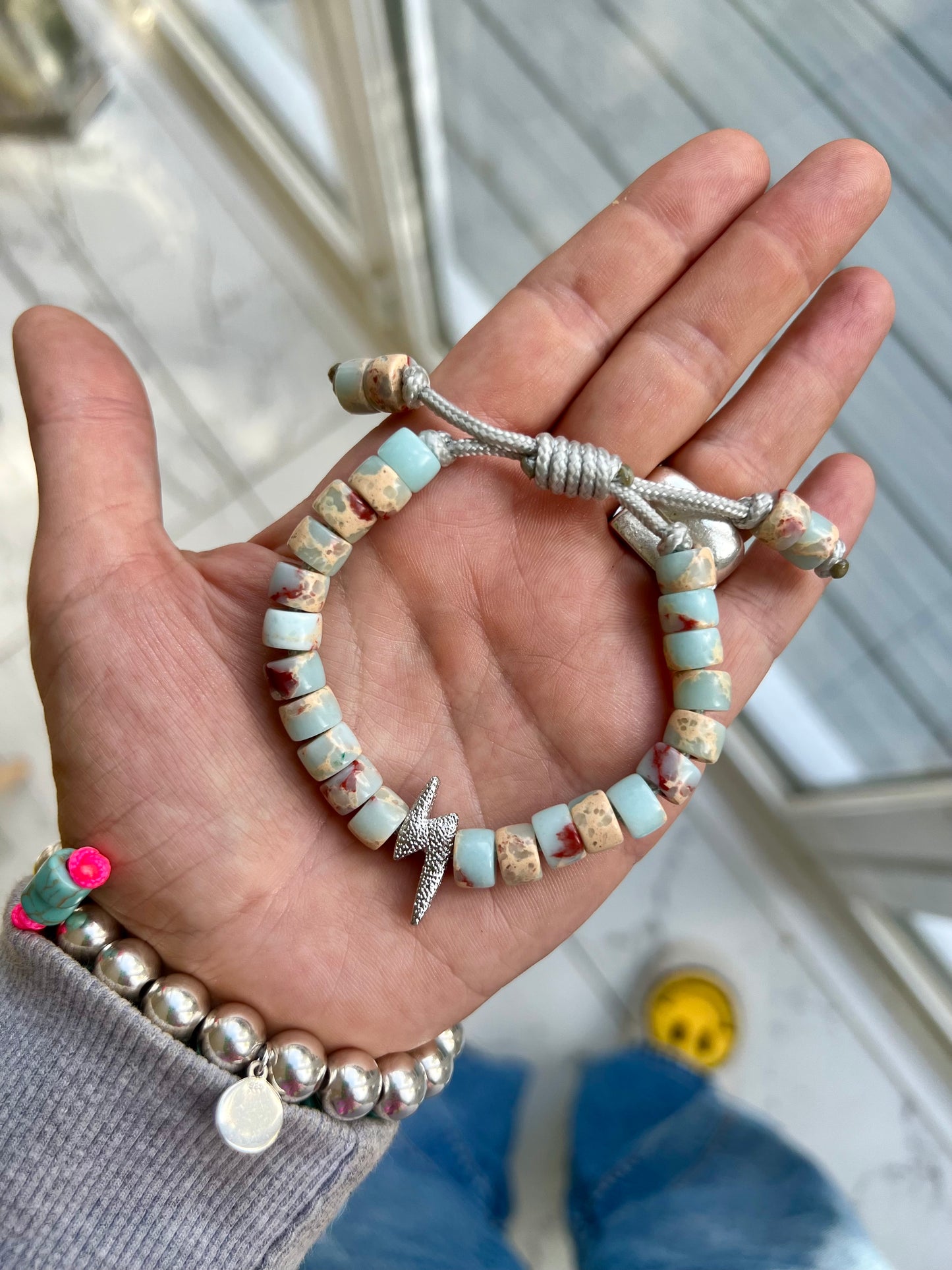 Marble Bolt Gemstone Bracelet