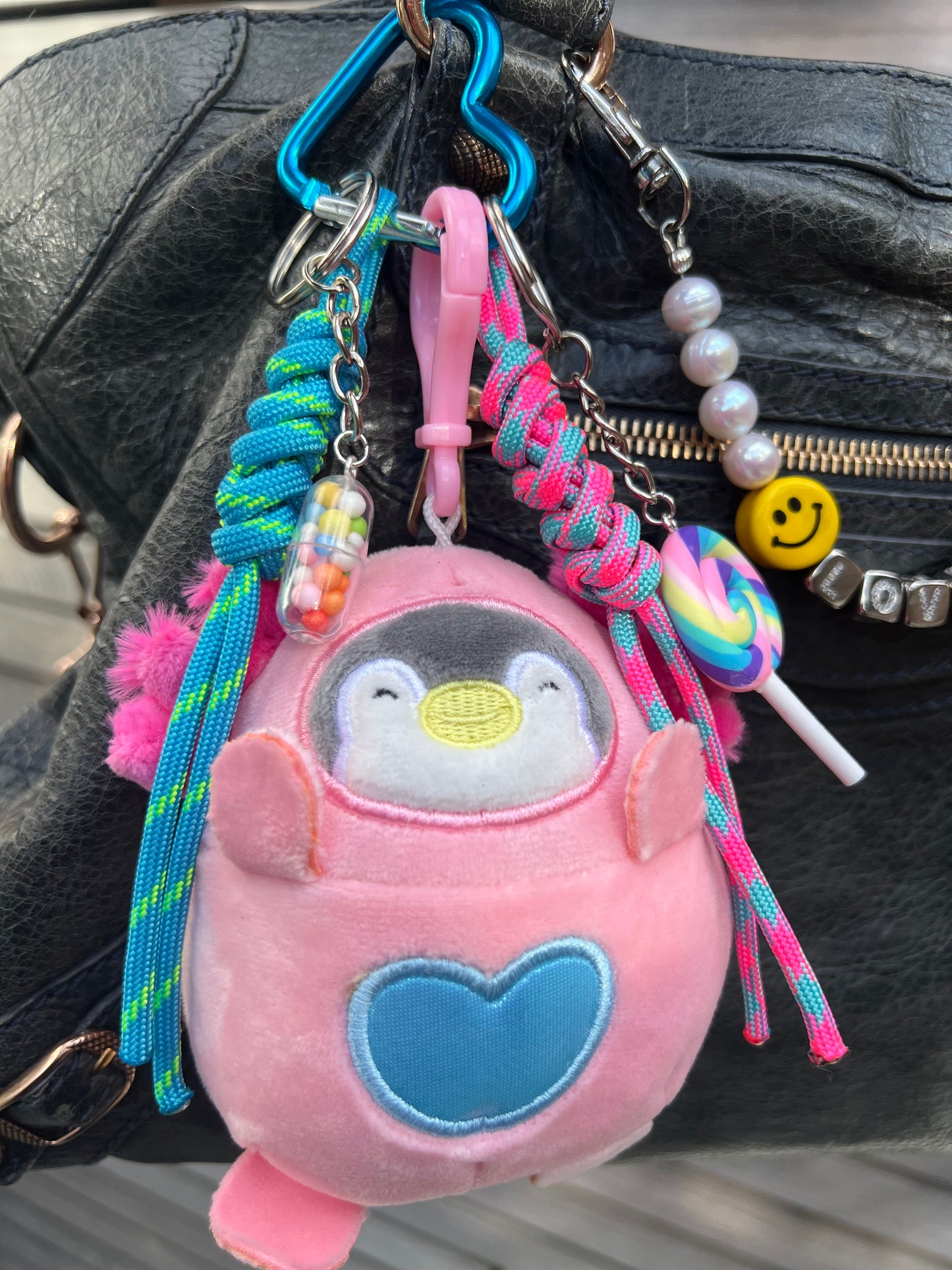 Fur Baby Bag Charm (Blue Heart)