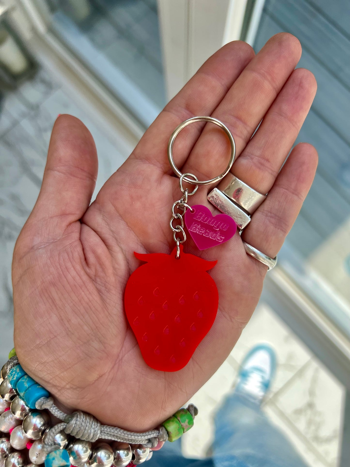 Strawberry Key Ring