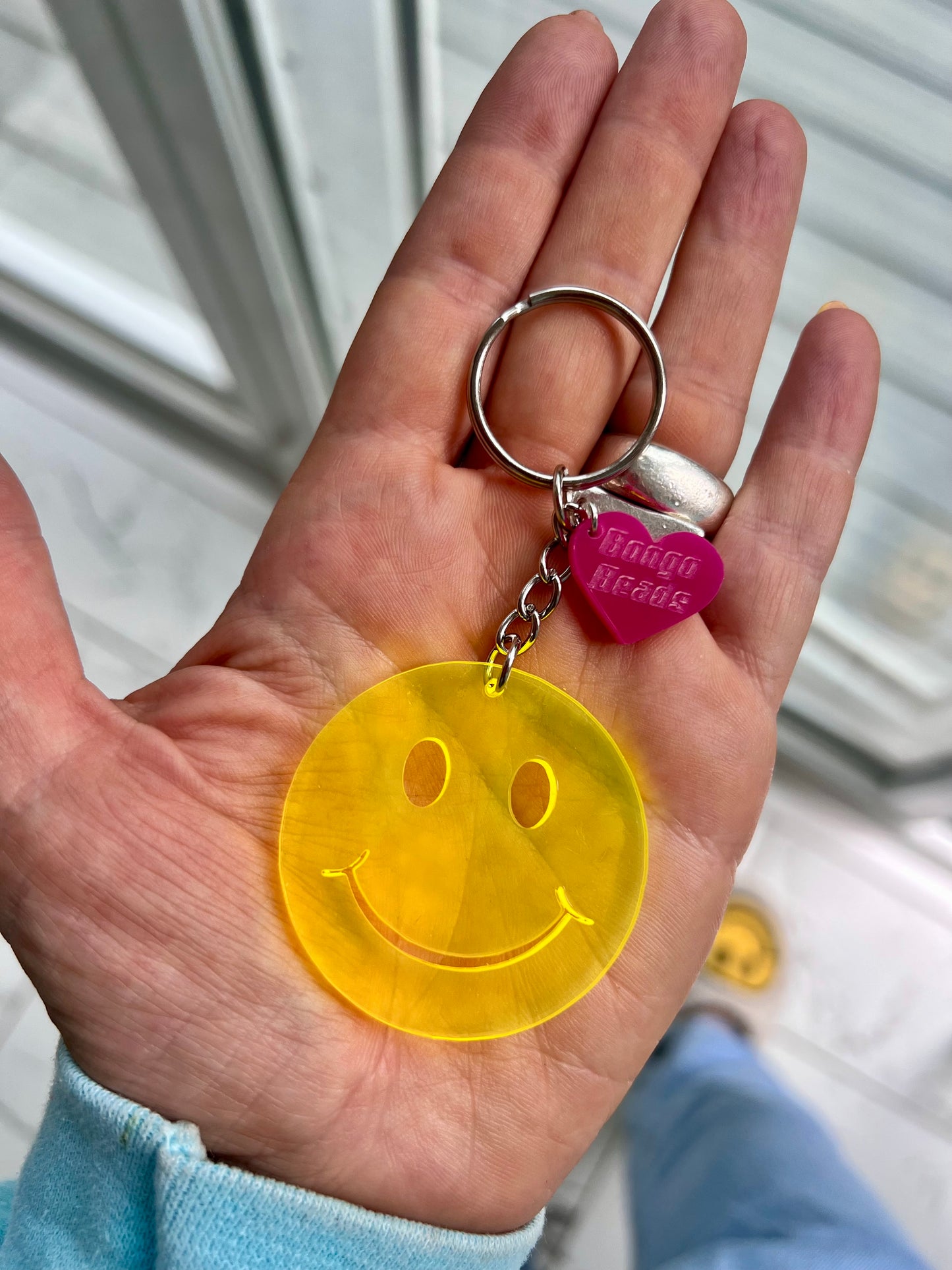 Smiley Key Ring (Transparent)