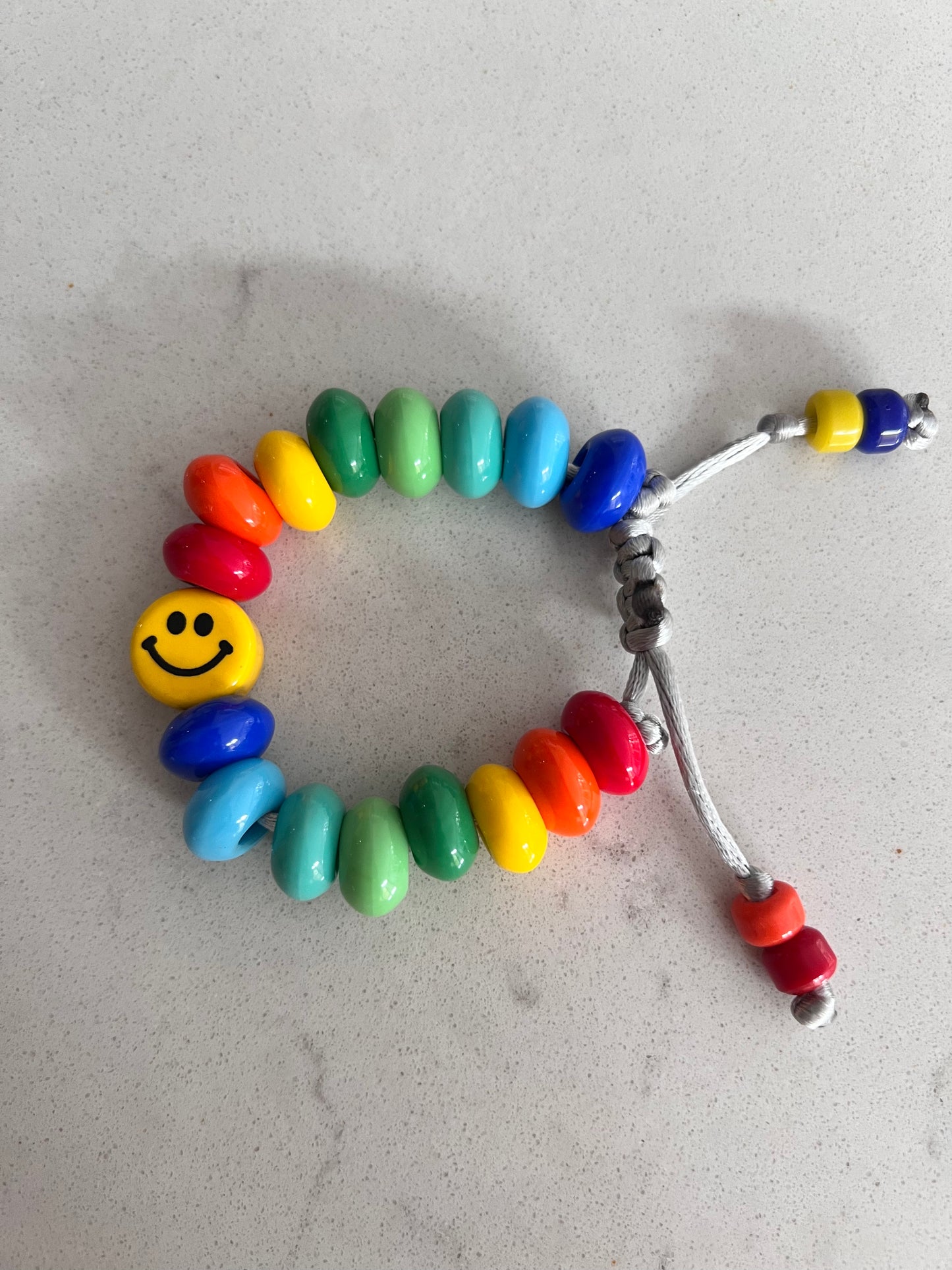 Giant Czech Glass Happy Bracelet