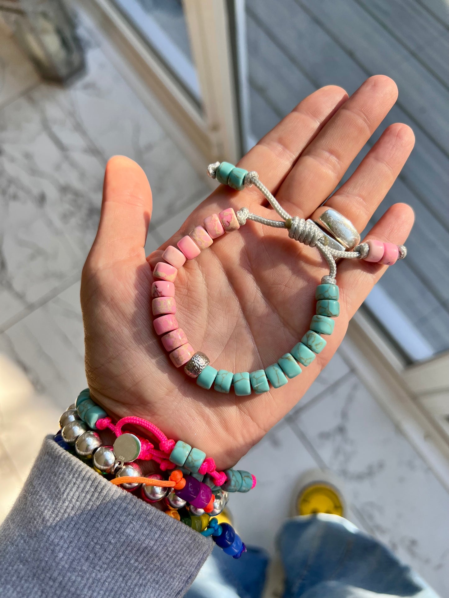 Half and Half Gemstone Bracelet