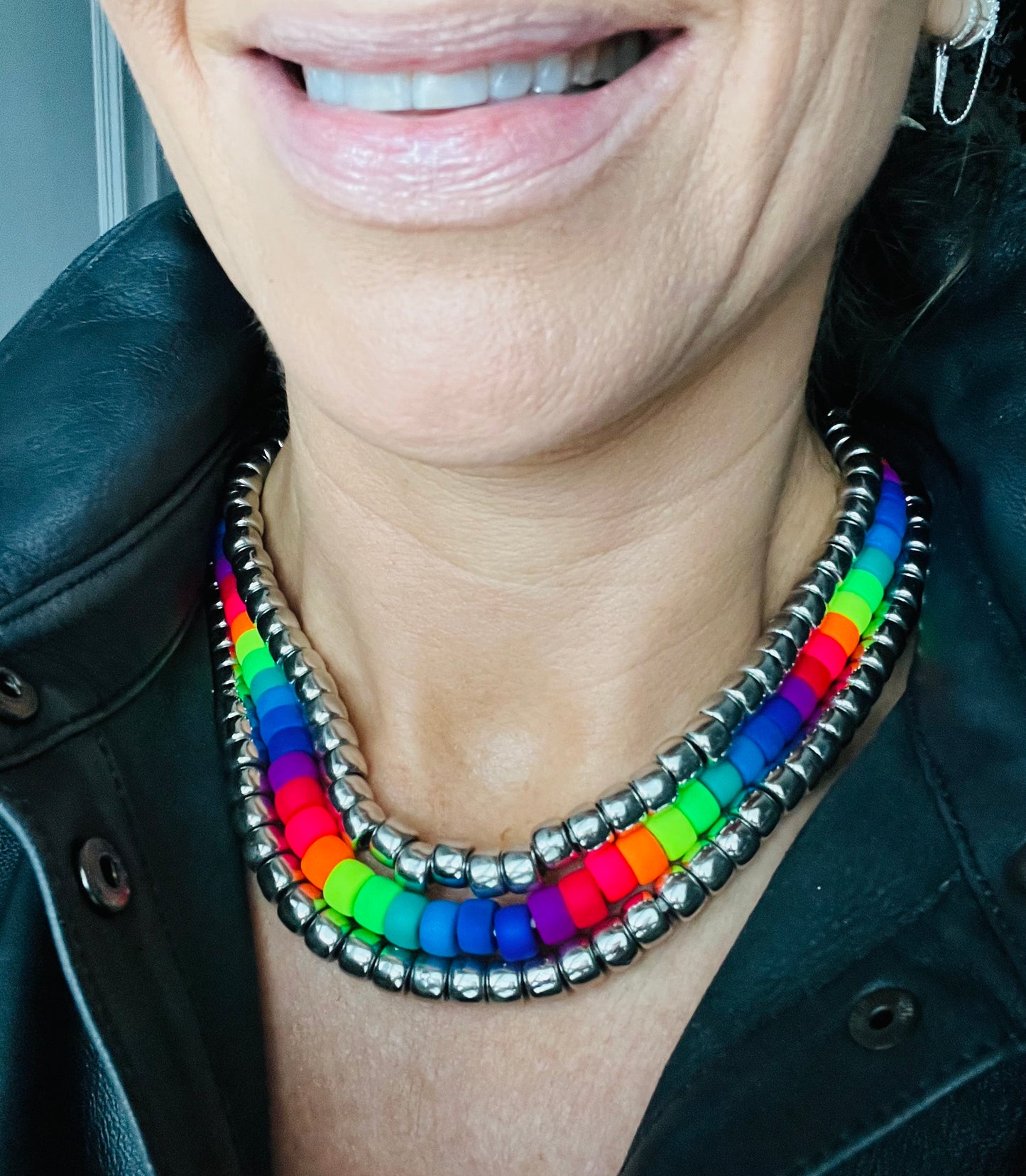 Silver Beaded Necklace
