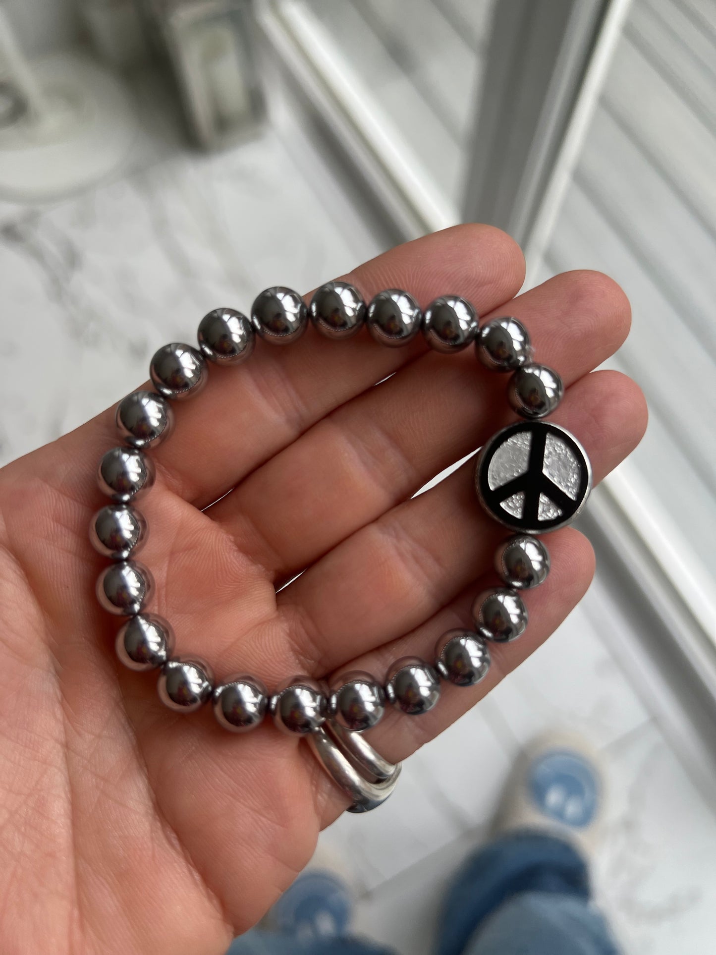 Hematite Peace Bracelet ☮️