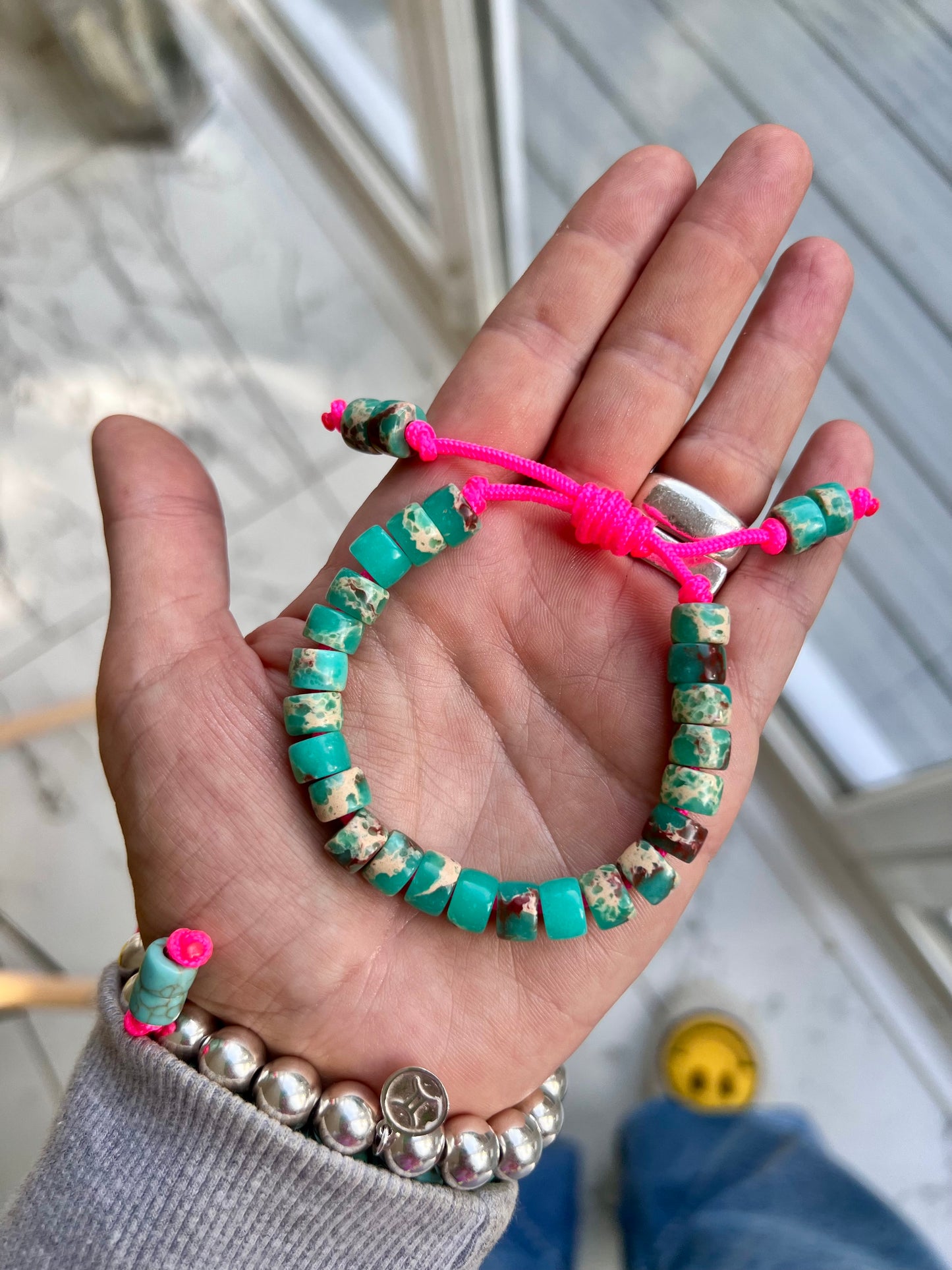 Teal Jasper Gemstone Bracelet