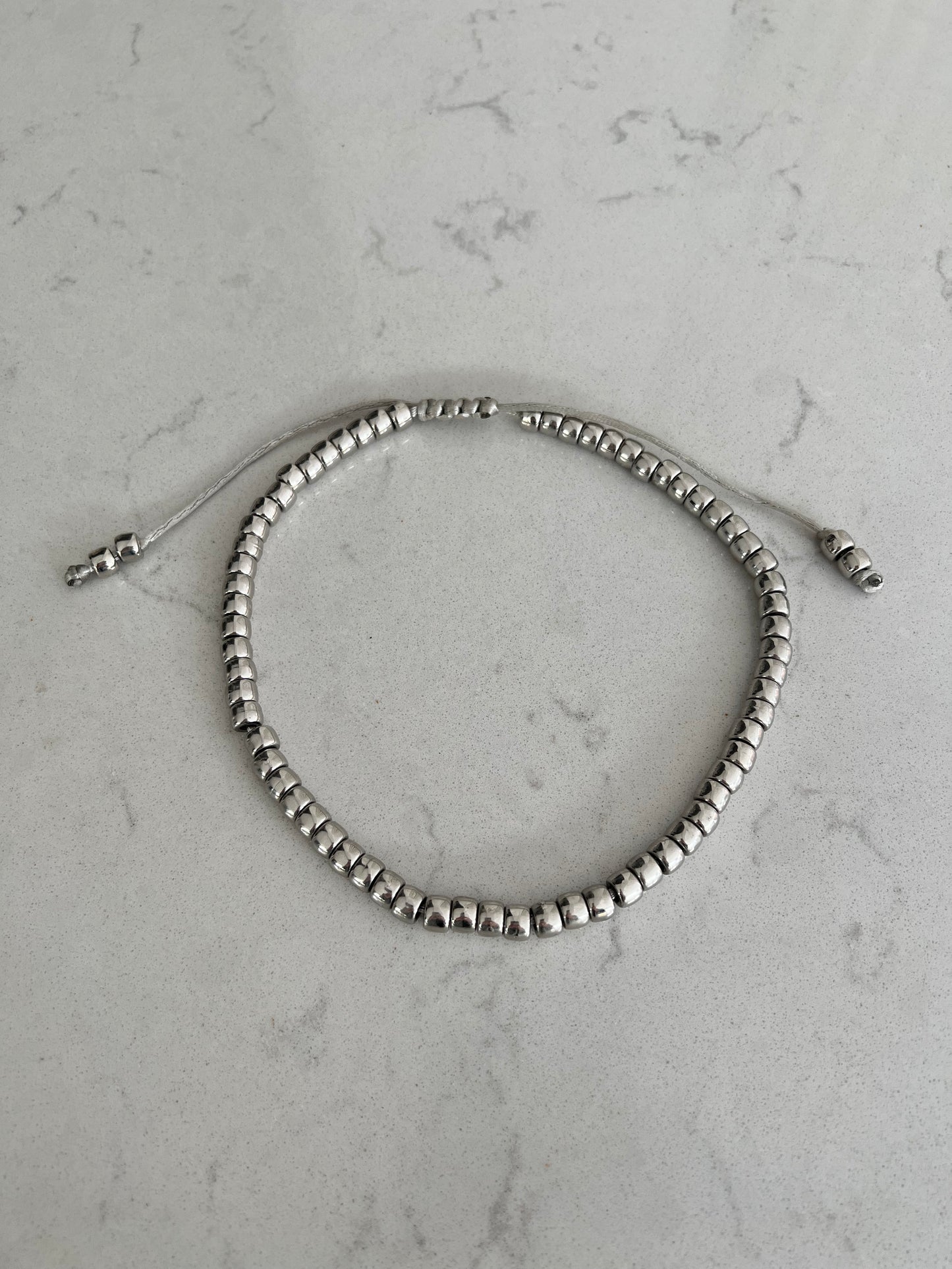 Silver Beaded Necklace