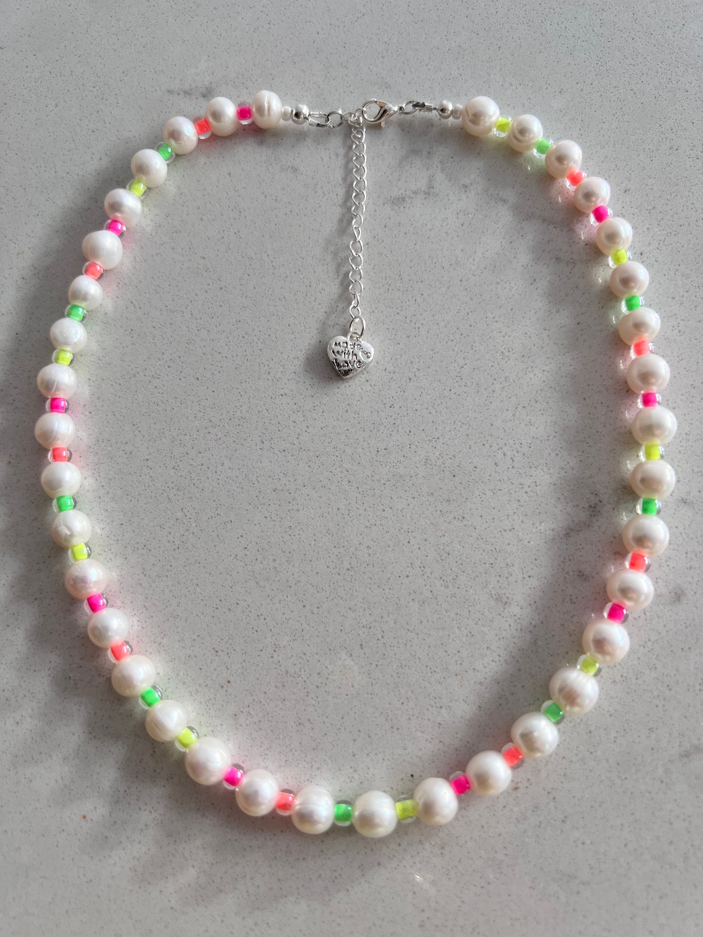 Neon Freshwater Pearl Necklace π