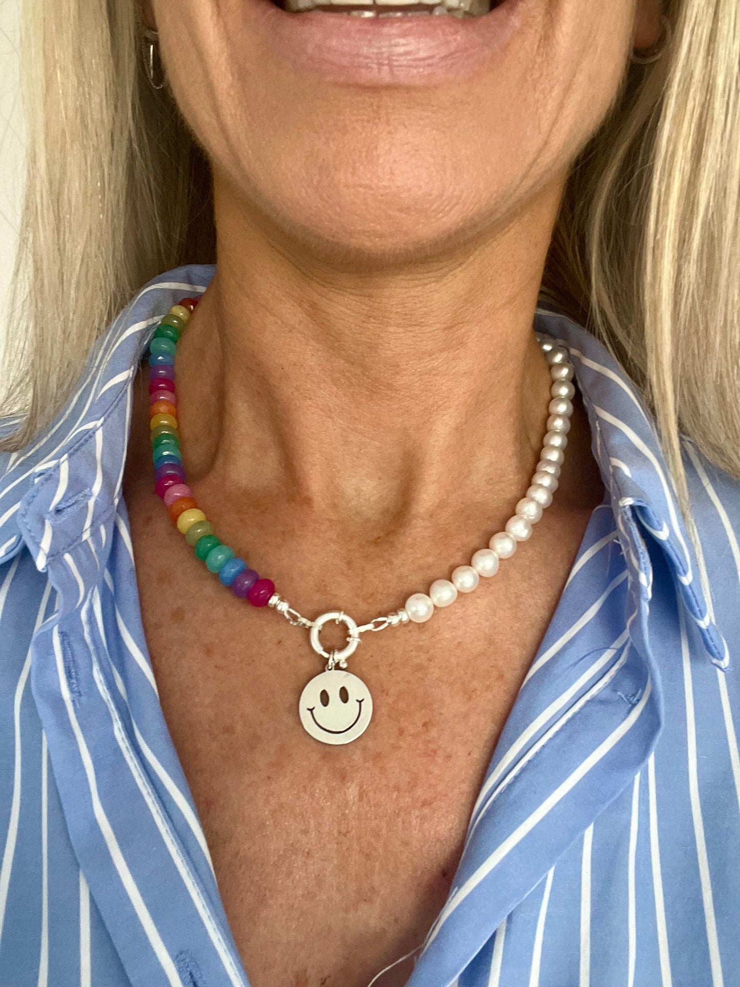 Sterling Silver Smiley Pendant