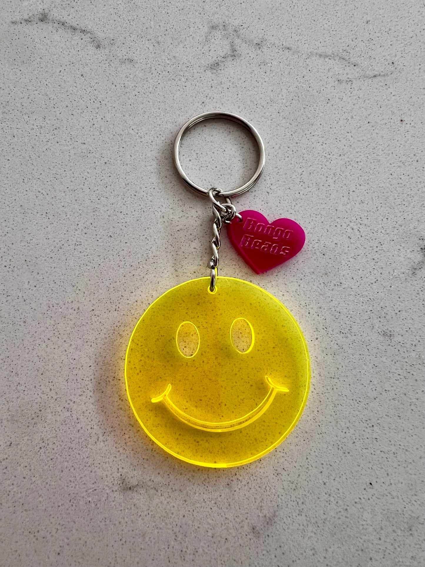 Smiley Key Ring (Transparent)
