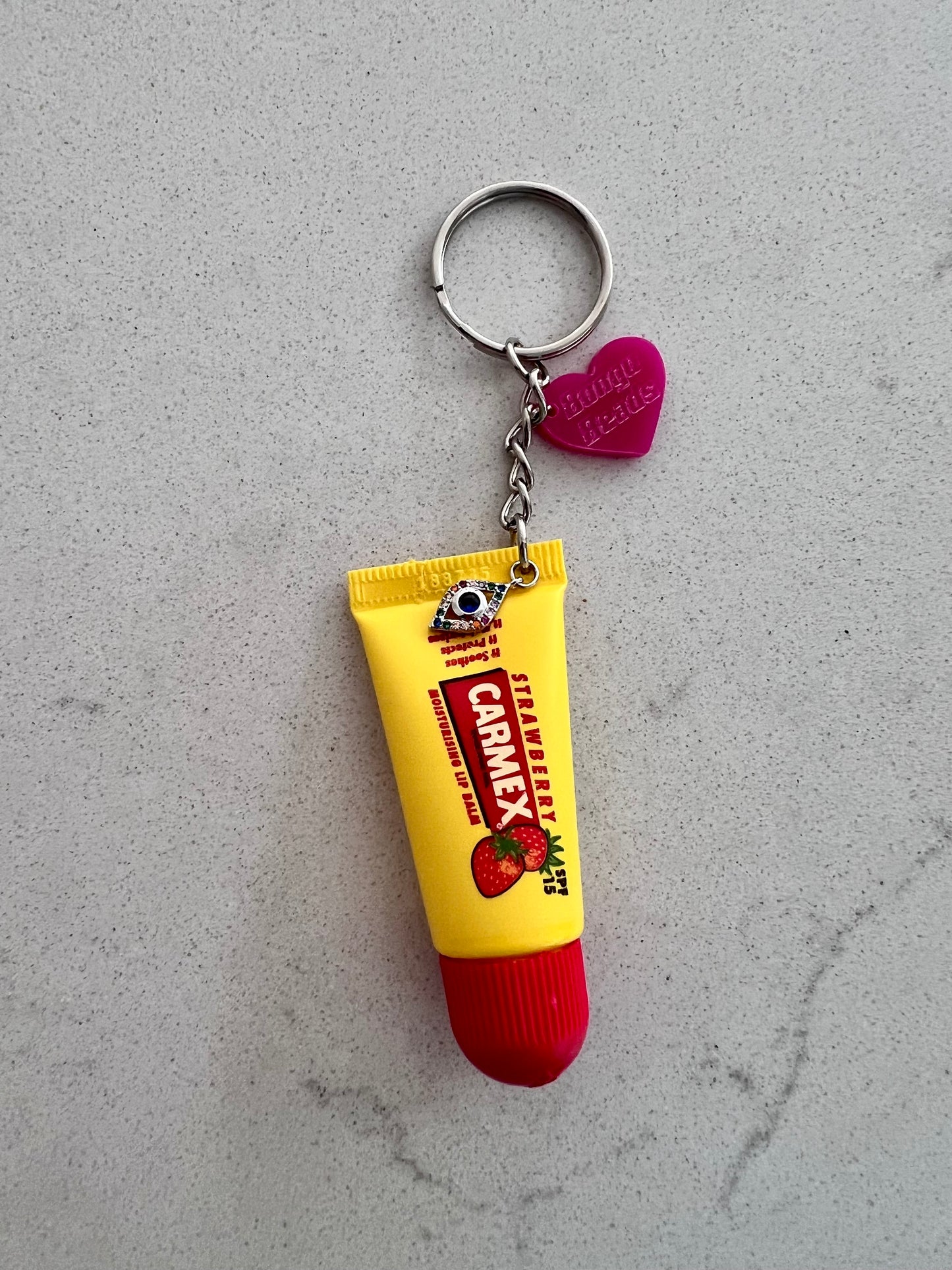 Carmex Lip Balm Key Ring (Strawberry Flavour)