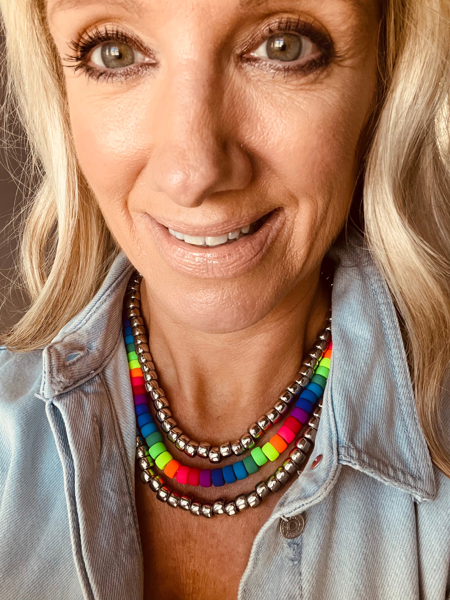 Silver Beaded Necklace