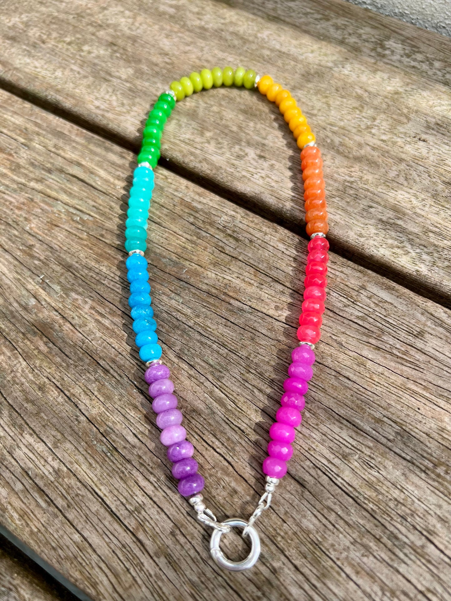 Rainbow Gemstone Necklace 🌈