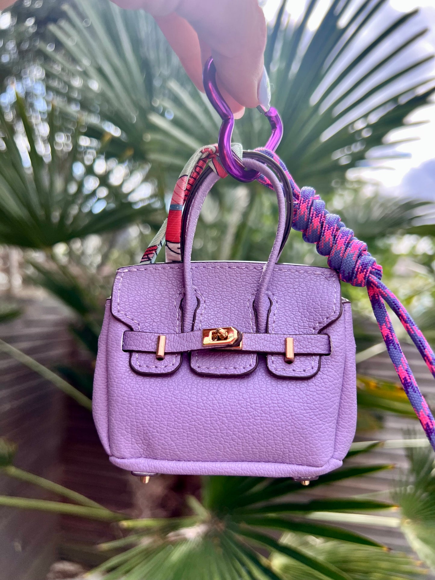Lilac Mini Birkin Bag Charm