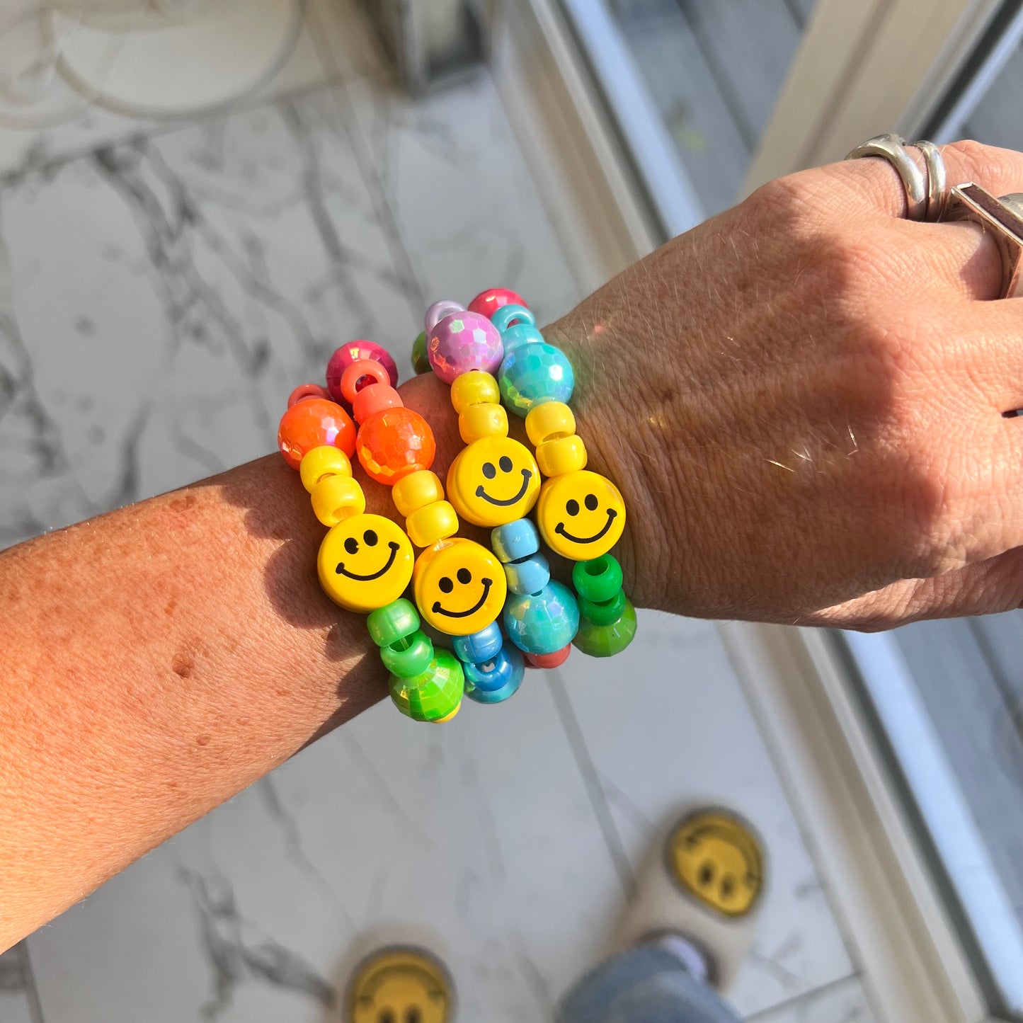 Happy beaded bracelet