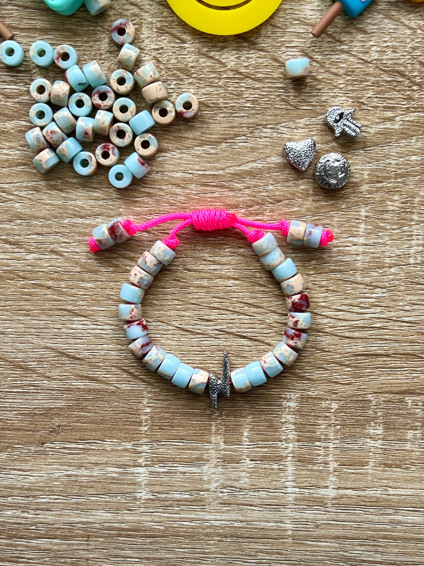 Marble Bolt Gemstone Bracelet
