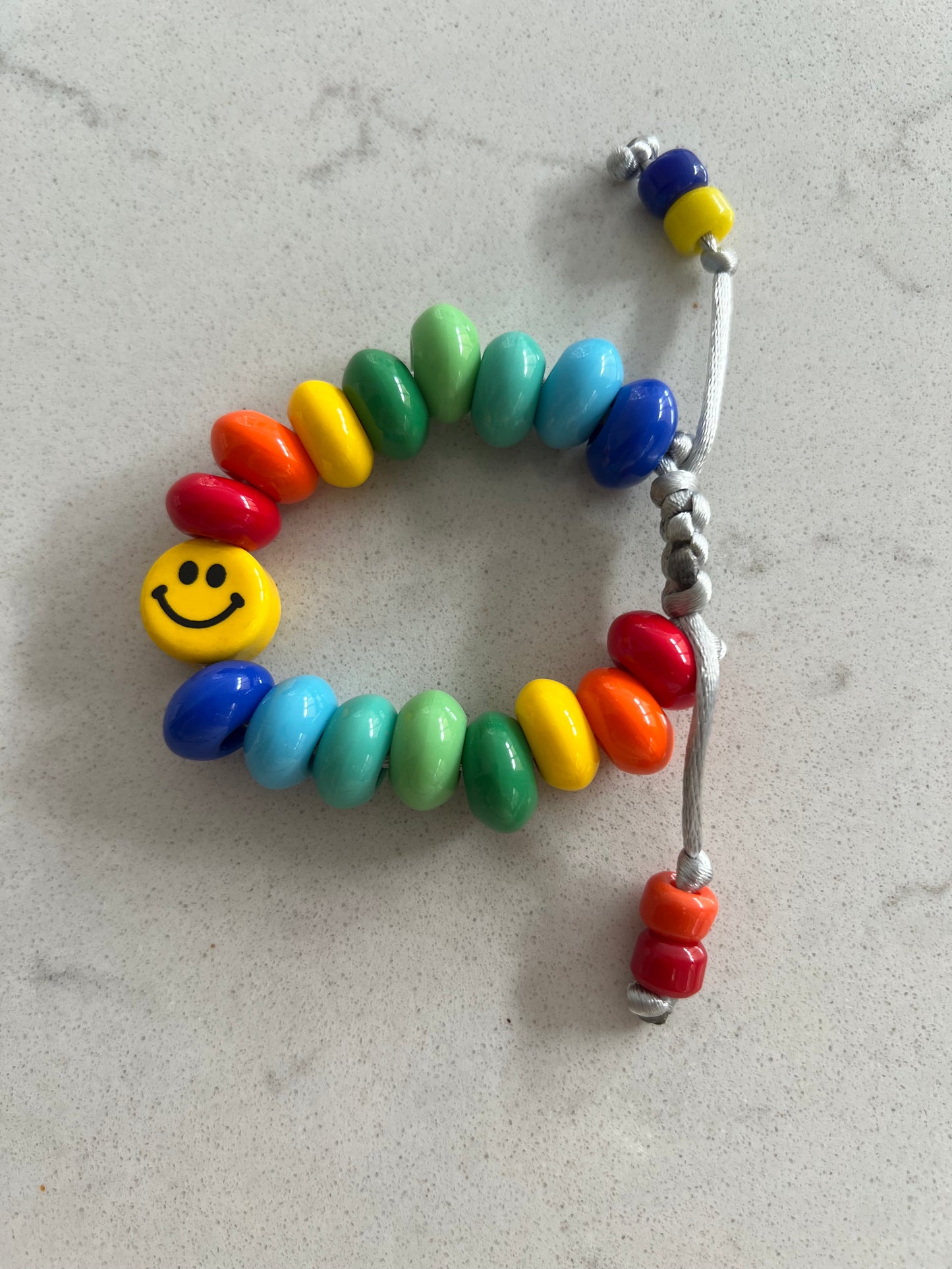 Giant Czech Glass Happy Bracelet