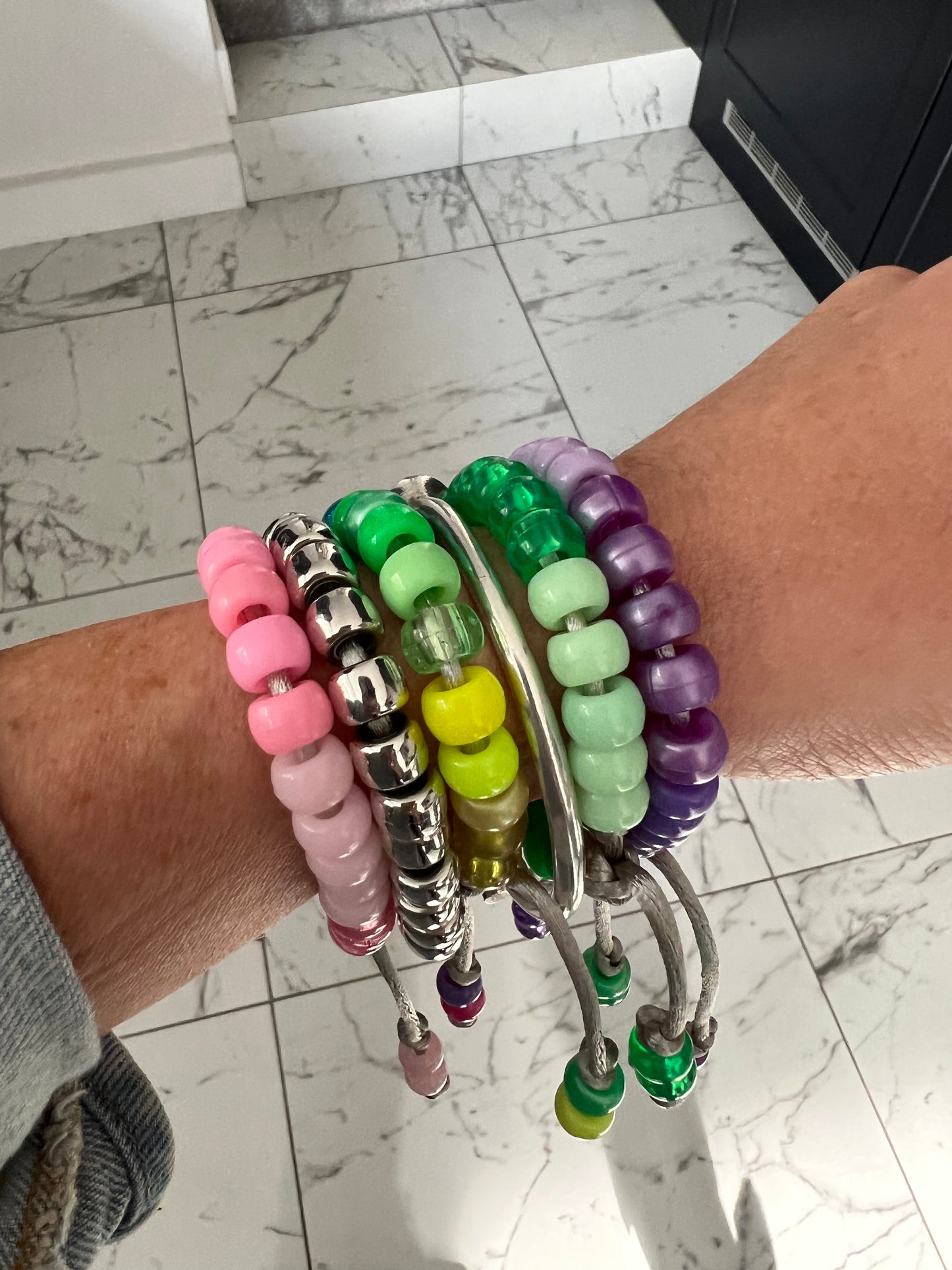 Silver Beaded Bracelet