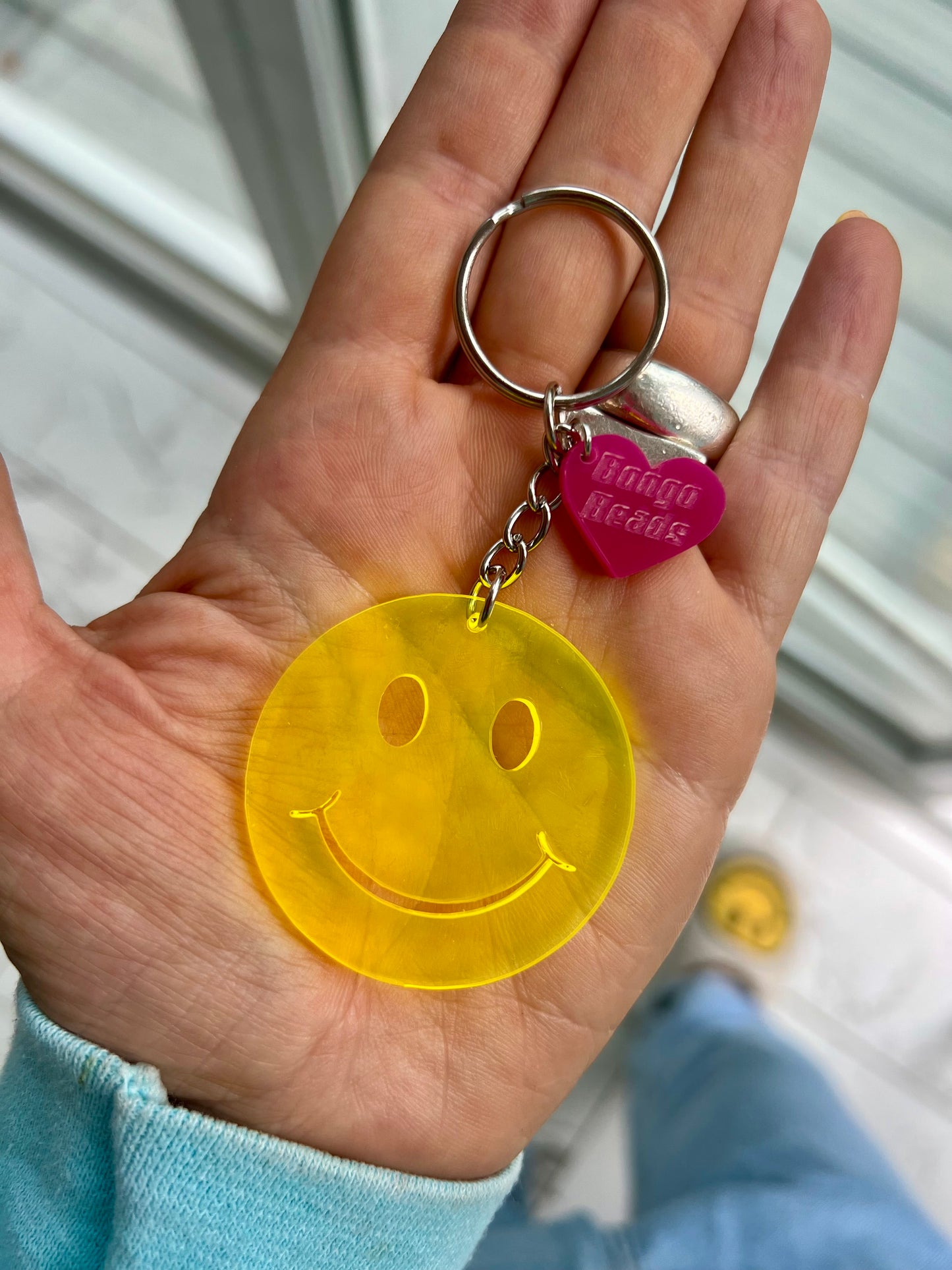 Smiley Key Ring (Transparent)