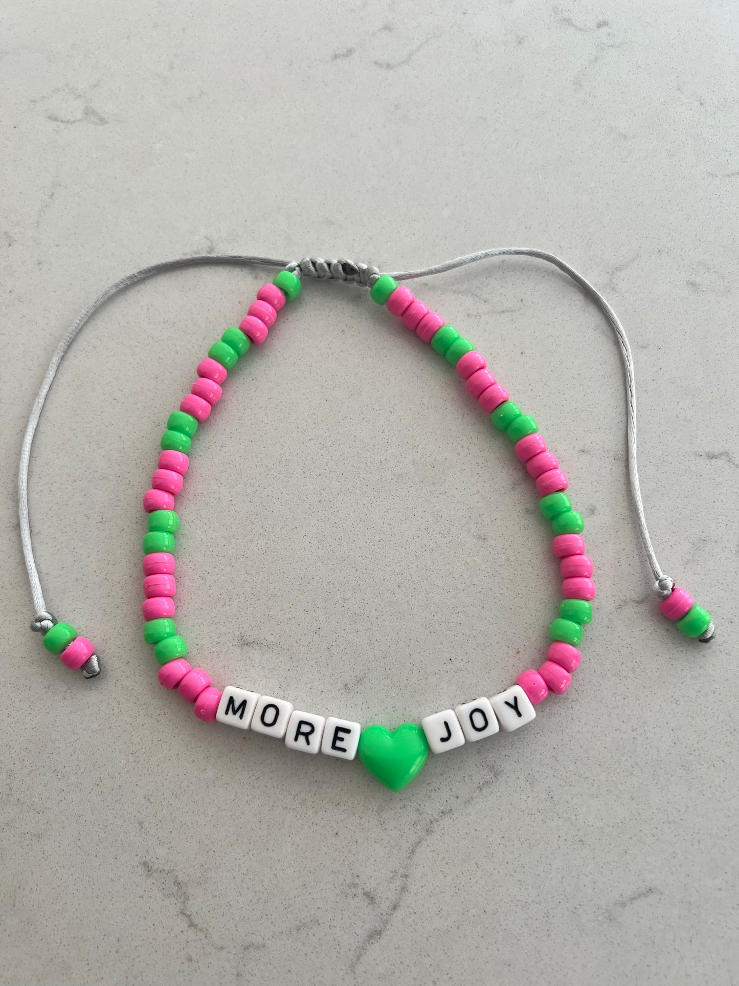 MORE JOY Mantra Necklace 💚🩷