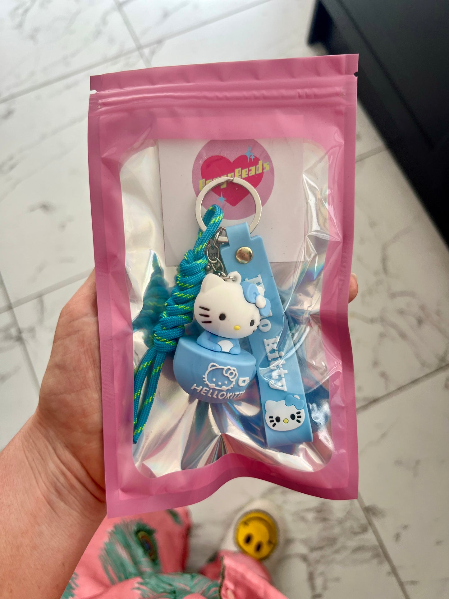 Blue Hello Kitty Bag Charm