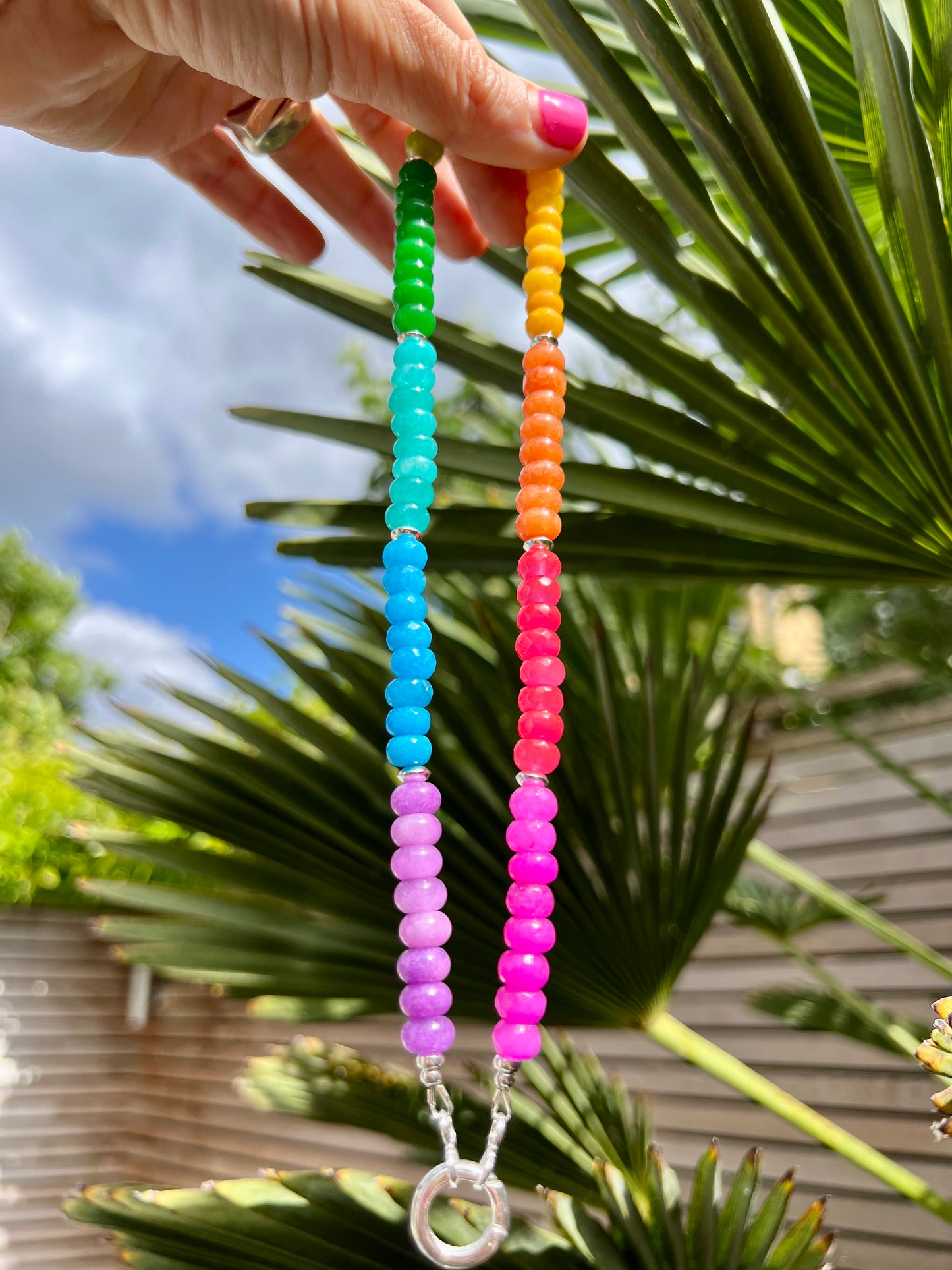 Rainbow Gemstone Necklace 🌈