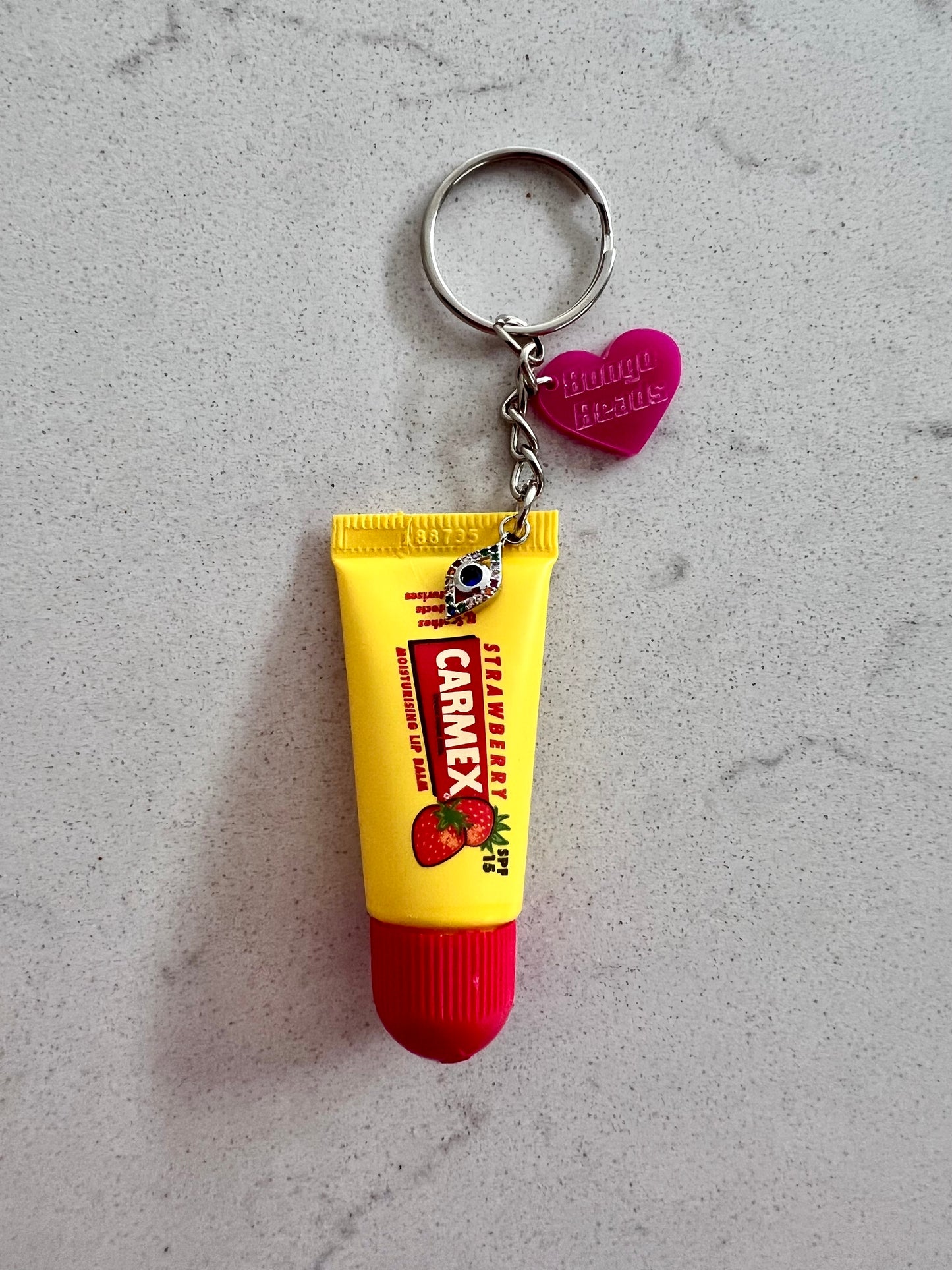Carmex Lip Balm Key Ring (Strawberry Flavour)