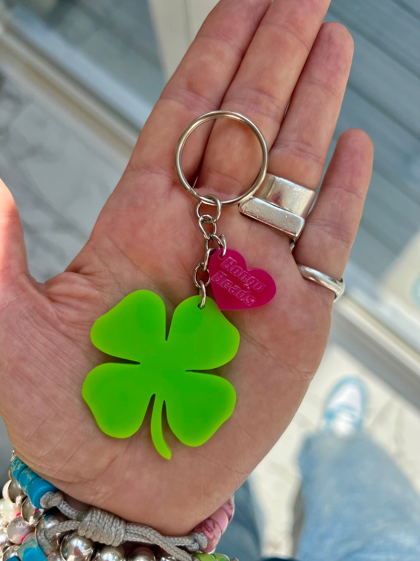 Four Leaf Clover Key Ring